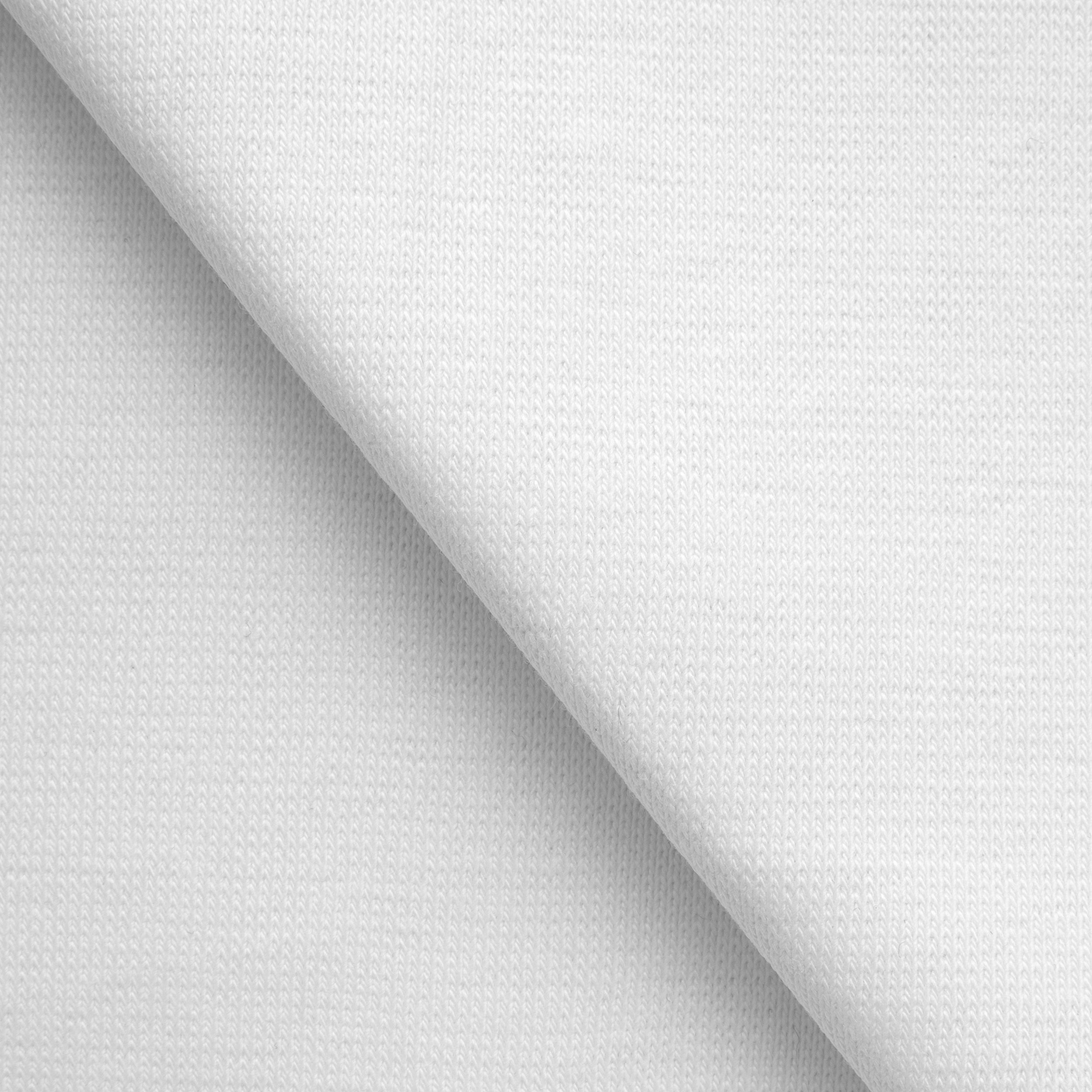 COTTON 1X1 RIB KNIT FABRIC WITH ELASTANE - WARM WHITE - 220 GSM
