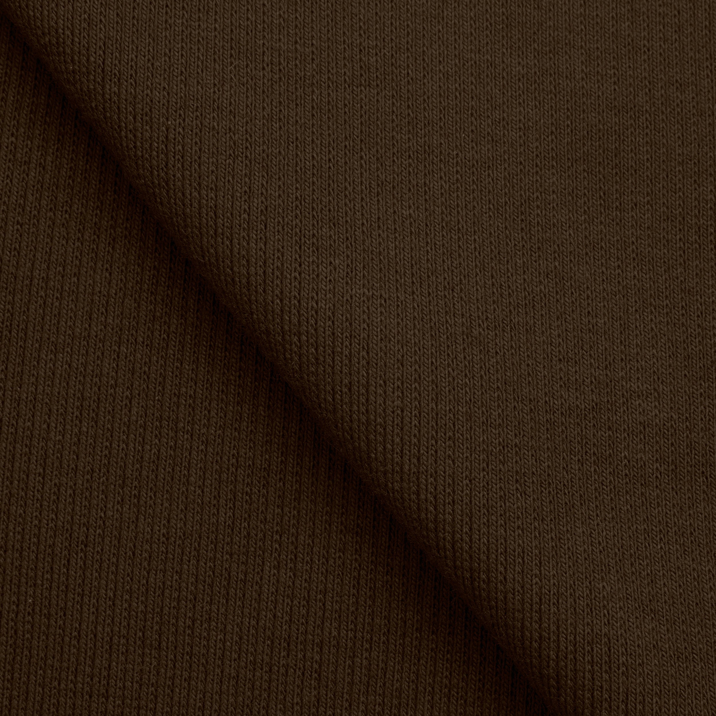 COTTON 1X1 RIB KNIT FABRIC WITH ELASTANE - COFFEE BROWN - 220 GSM