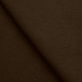 COTTON 1X1 RIB KNIT FABRIC WITH ELASTANE - COFFEE BROWN - 220 GSM