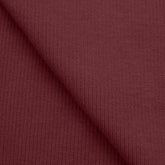 COTTON 1X1 RIB KNIT FABRIC WITH ELASTANE - BURGUNDY BROWN - 220 GSM