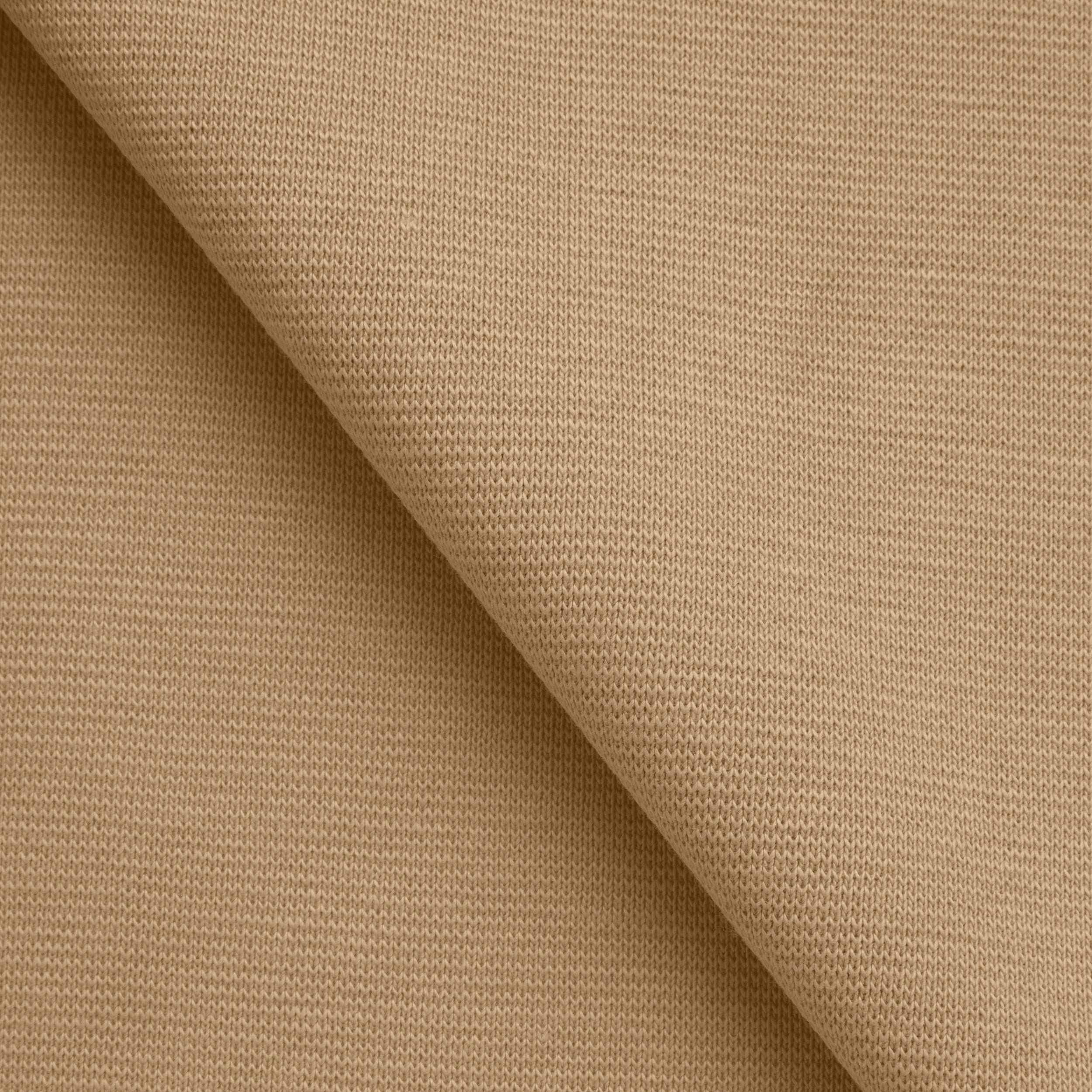 COTTON 1X1 RIB KNIT FABRIC WITH ELASTANE - CREAM - 220 GSM