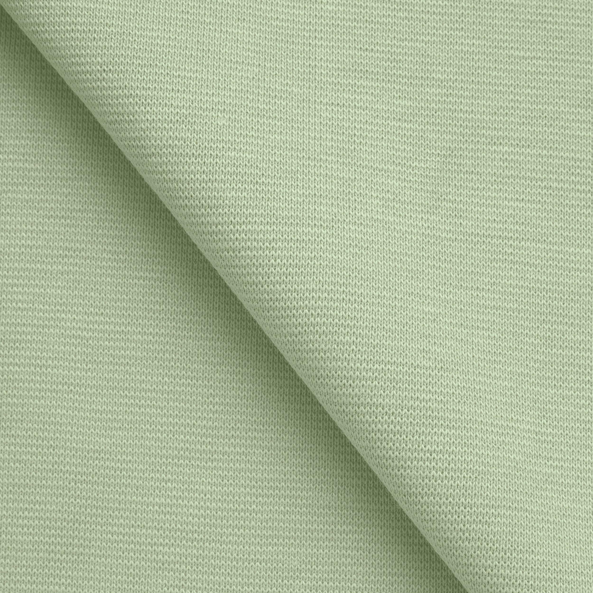 COTTON 1X1 RIB KNIT FABRIC WITH ELASTANE - GREY GREEN - 220 GSM