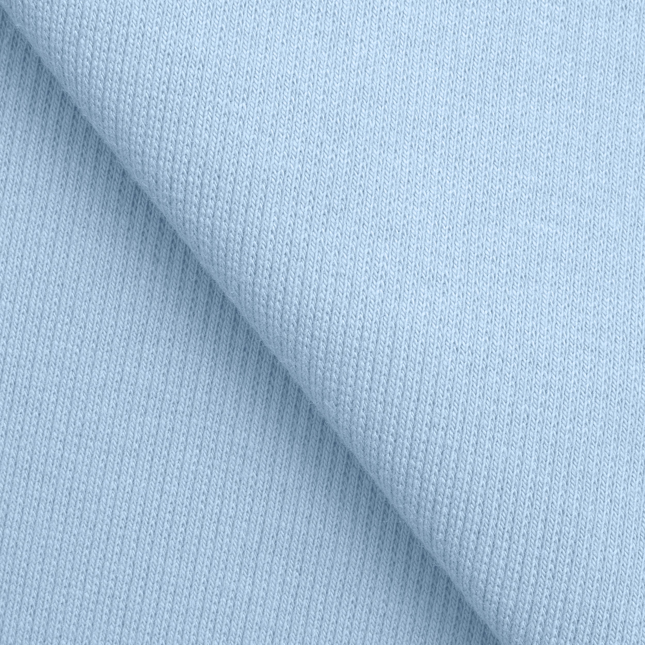 COTTON 2X1 RIB KNIT FABRIC WITH ELASTANE - AZURE BLUE - 350 GSM