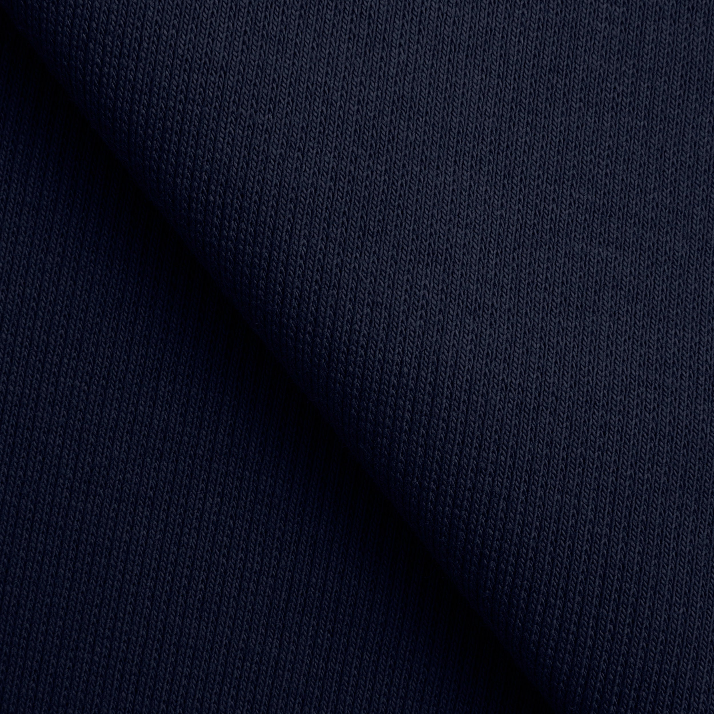 COTTON 2X1 RIB KNIT FABRIC WITH ELASTANE - NAVY BLUE - 350 GSM