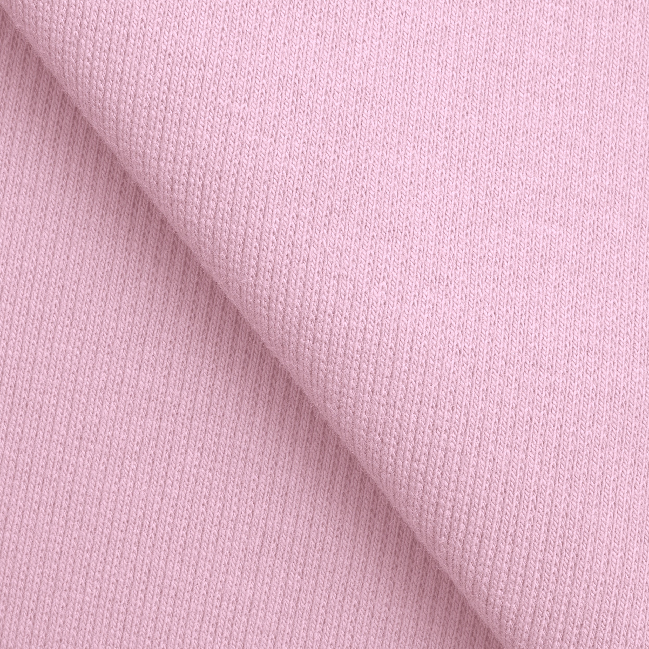 COTTON 2X1 RIB KNIT FABRIC WITH ELASTANE - POWDER PINK - 350 GSM