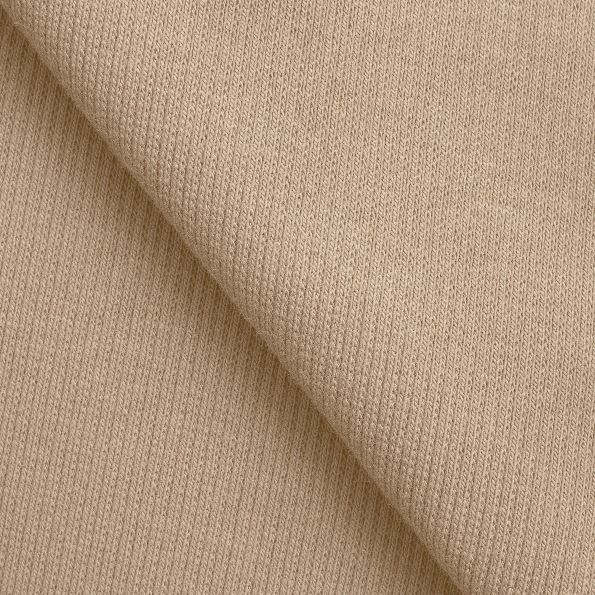 COTTON 2X1 RIB KNIT FABRIC WITH ELASTANE - GREIGE TAUPE - 350 GSM