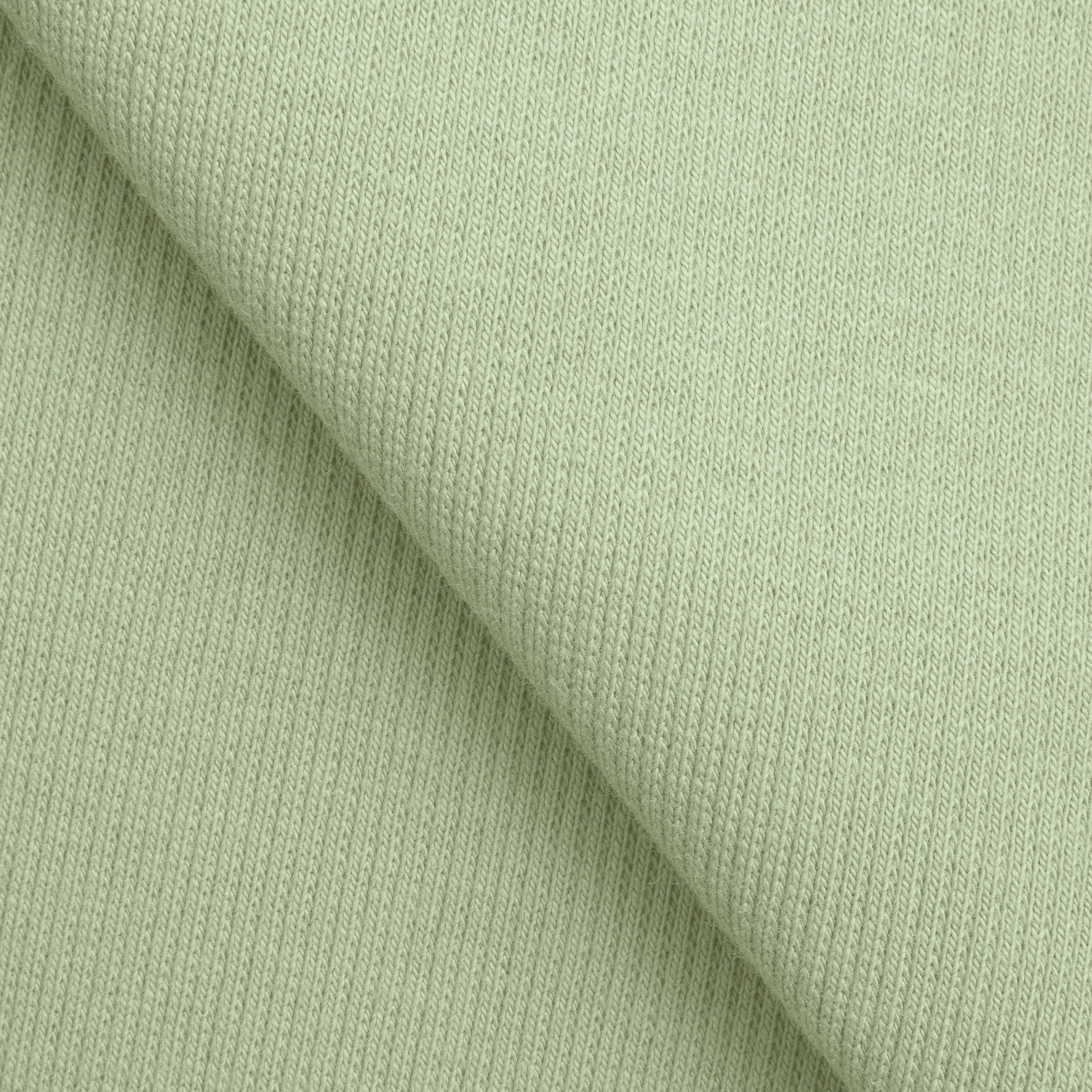 COTTON 2X1 RIB KNIT FABRIC WITH ELASTANE - GREY GREEN - 350 GSM