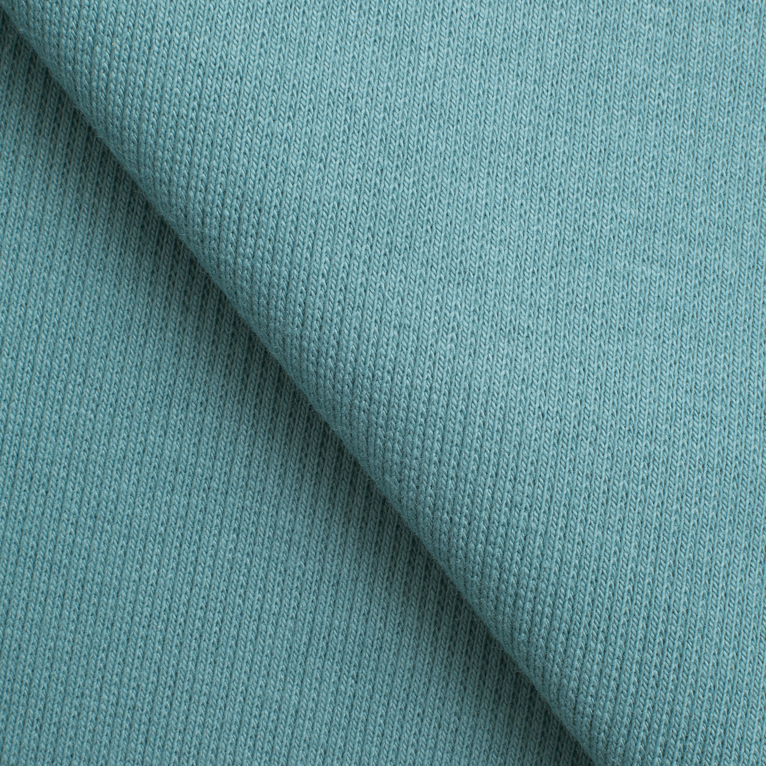 COTTON 2X1 RIB KNIT FABRIC WITH ELASTANE - STEEL BLUE - 350 GSM