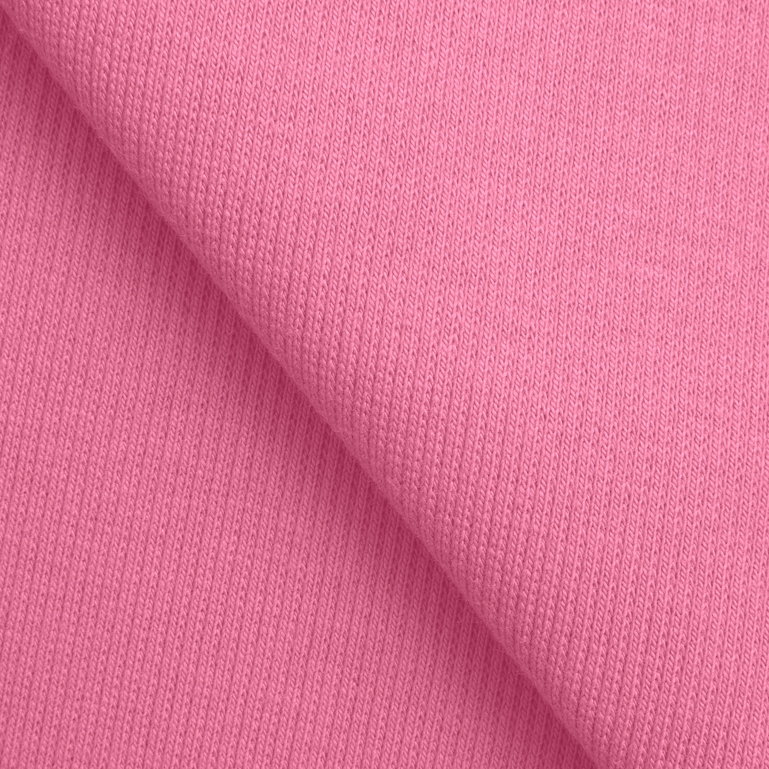 COTTON 2X1 RIB KNIT FABRIC WITH ELASTANE - VIVID PINK - 350 GSM