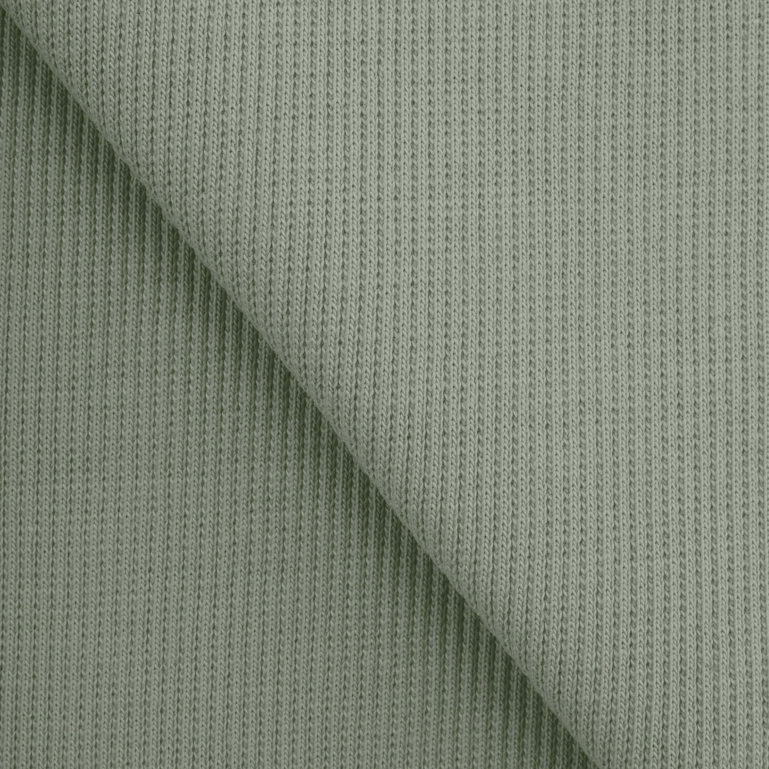 COTTON 2X1 RIB KNIT FABRIC WITH ELASTANE - SEA GREEN - 350 GSM