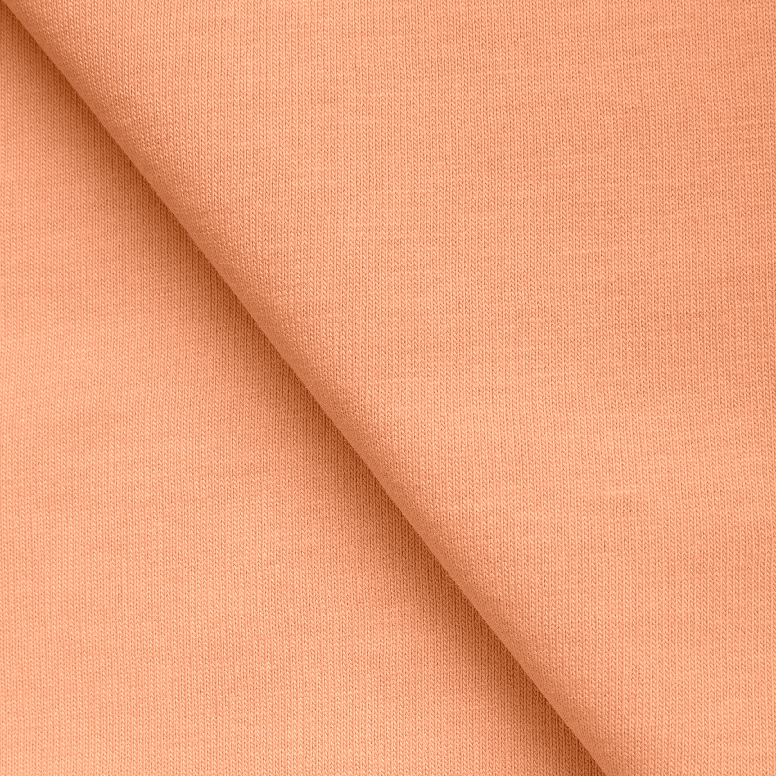 LIGHTWEIGHT COTTON SINGLE JERSEY FABRIC - APRICOT - 140 GSM