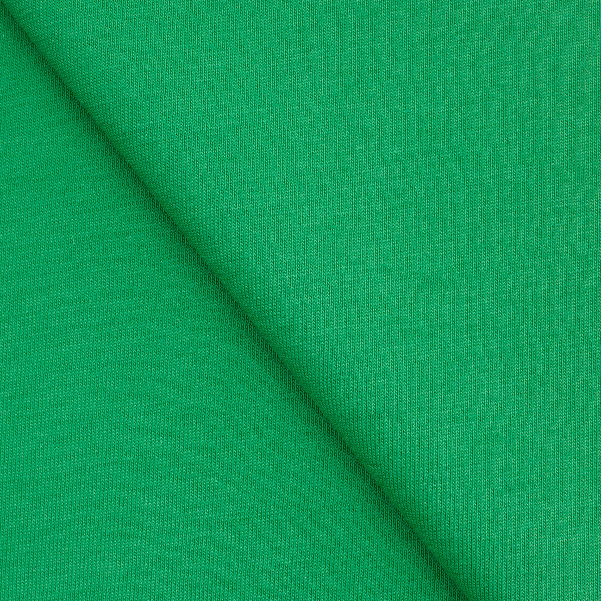 LIGHTWEIGHT COTTON SINGLE JERSEY FABRIC - BRIGHT GREEN - 140 GSM