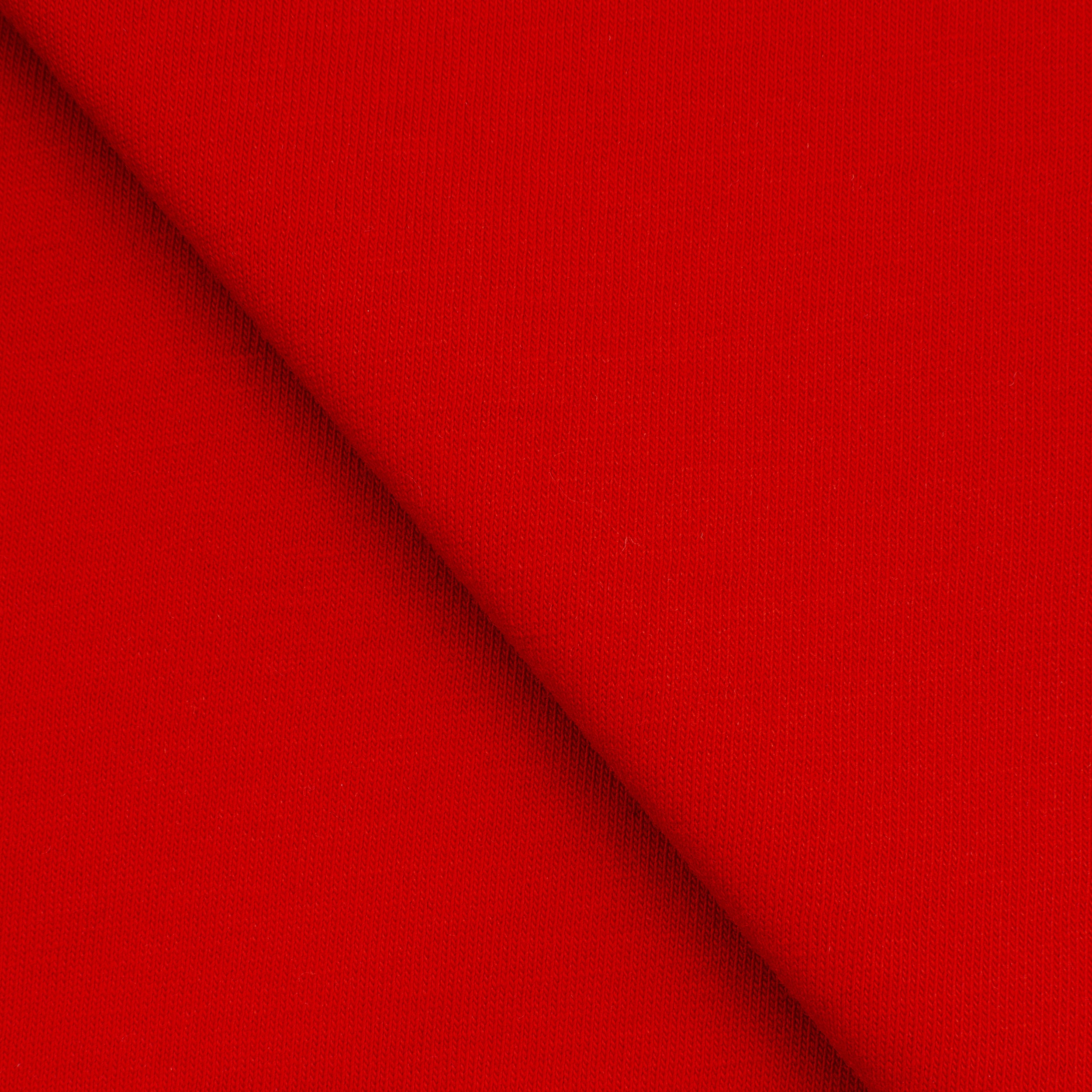 LIGHTWEIGHT COTTON SINGLE JERSEY FABRIC - VIVID RED - 140 GSM