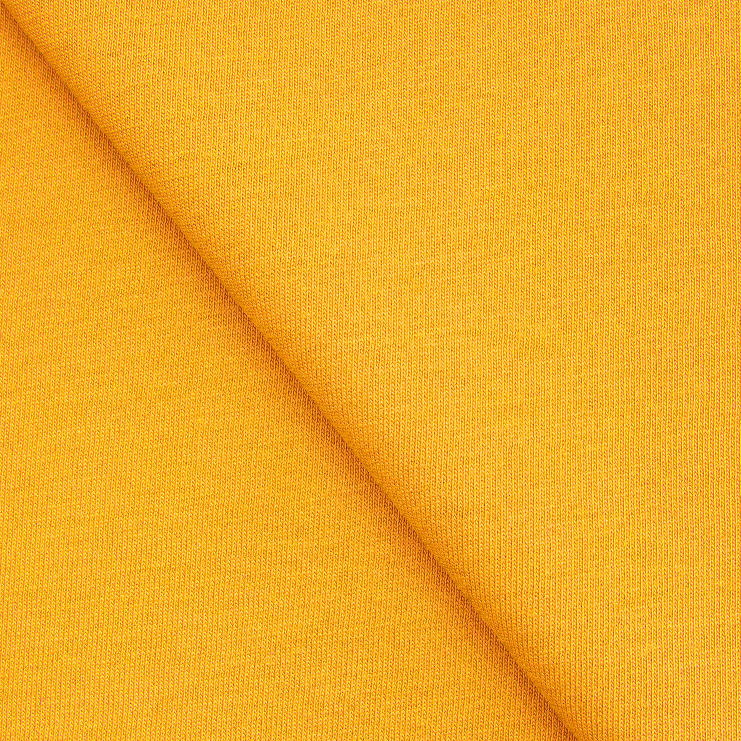 LIGHTWEIGHT COTTON SINGLE JERSEY FABRIC - LEMON YELLOW - 140 GSM