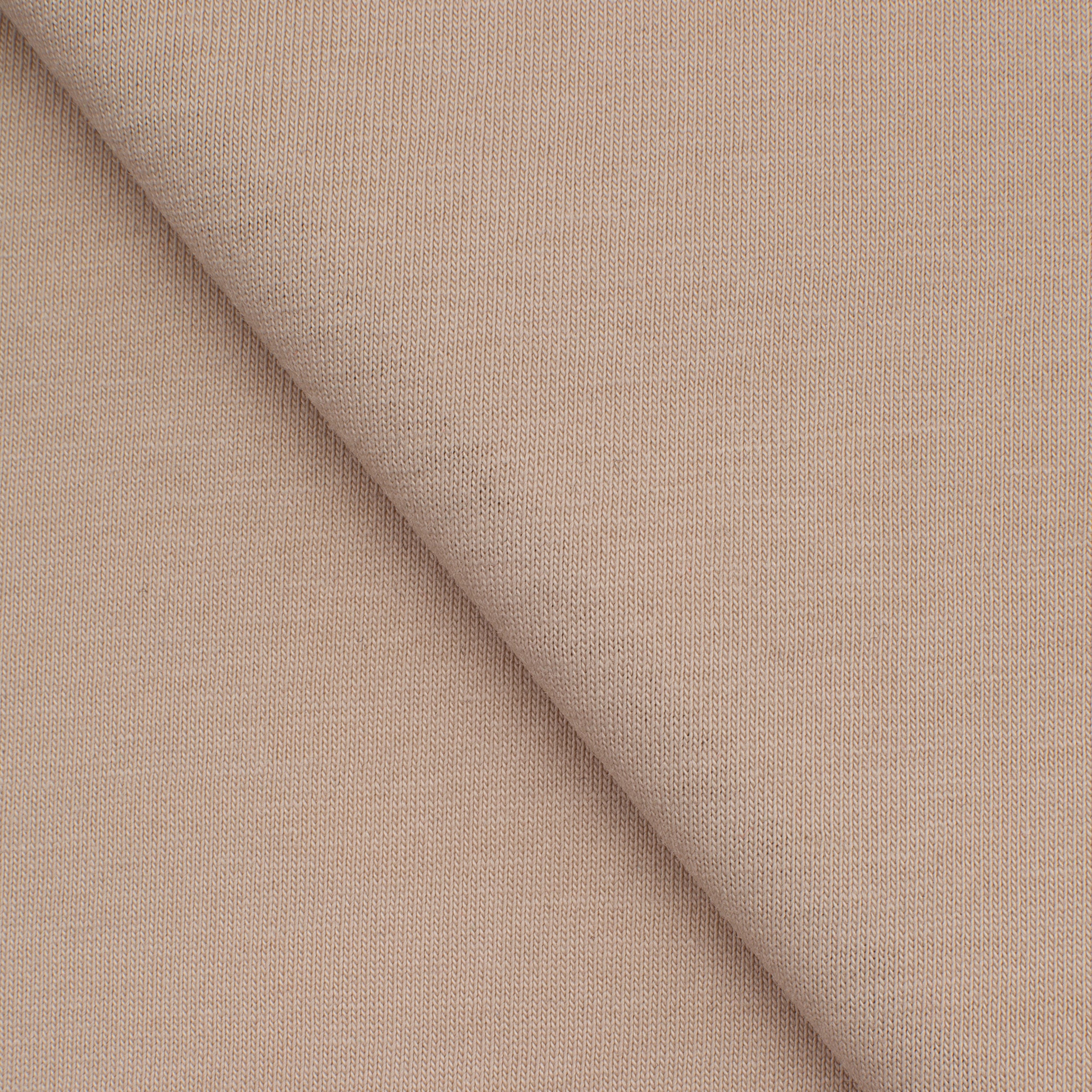 LIGHTWEIGHT COTTON SINGLE JERSEY FABRIC - GREIGE TAUPE - 140 GSM