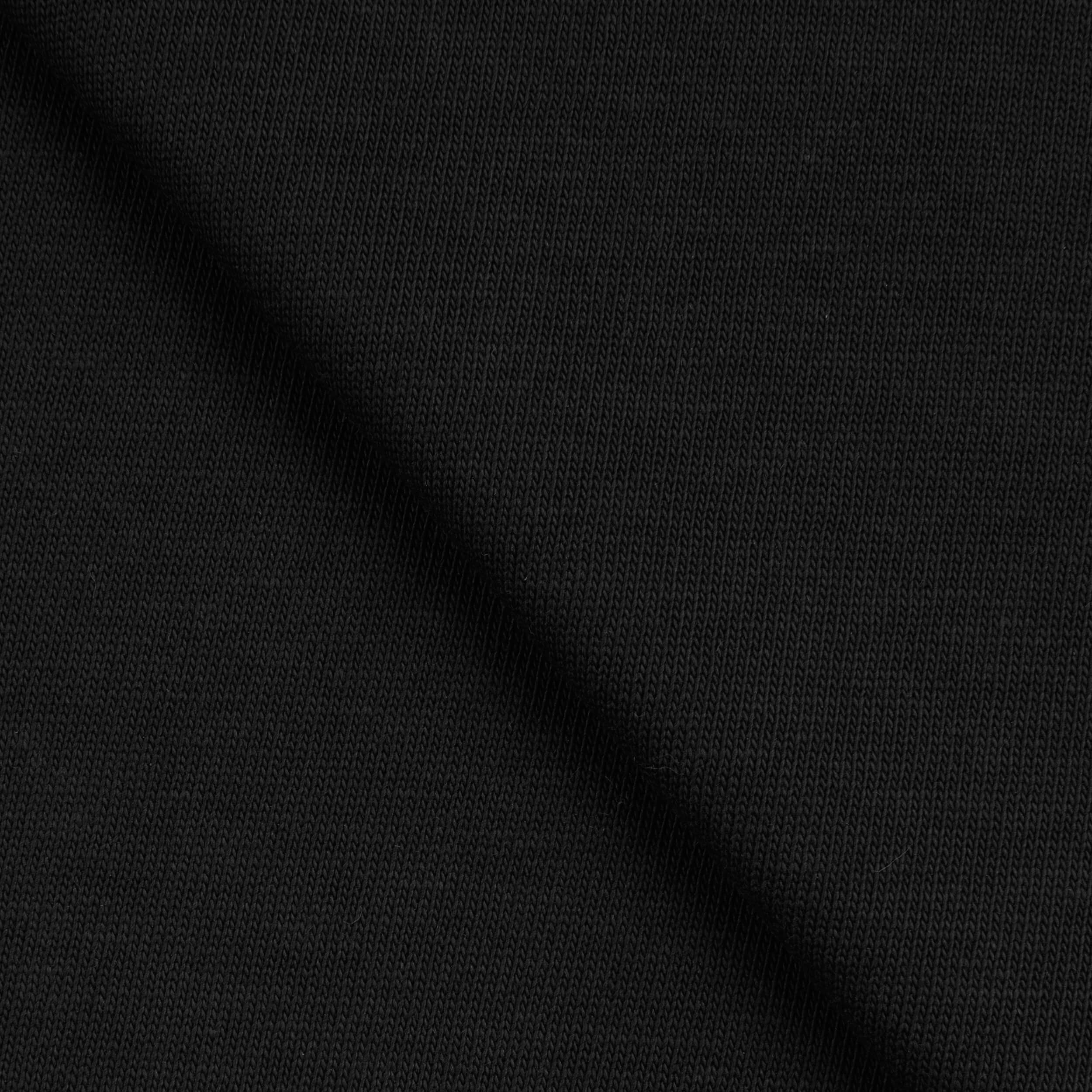 EXTRA HEAVY COTTON SINGLE JERSEY FABRIC - BLACK - 300 GSM