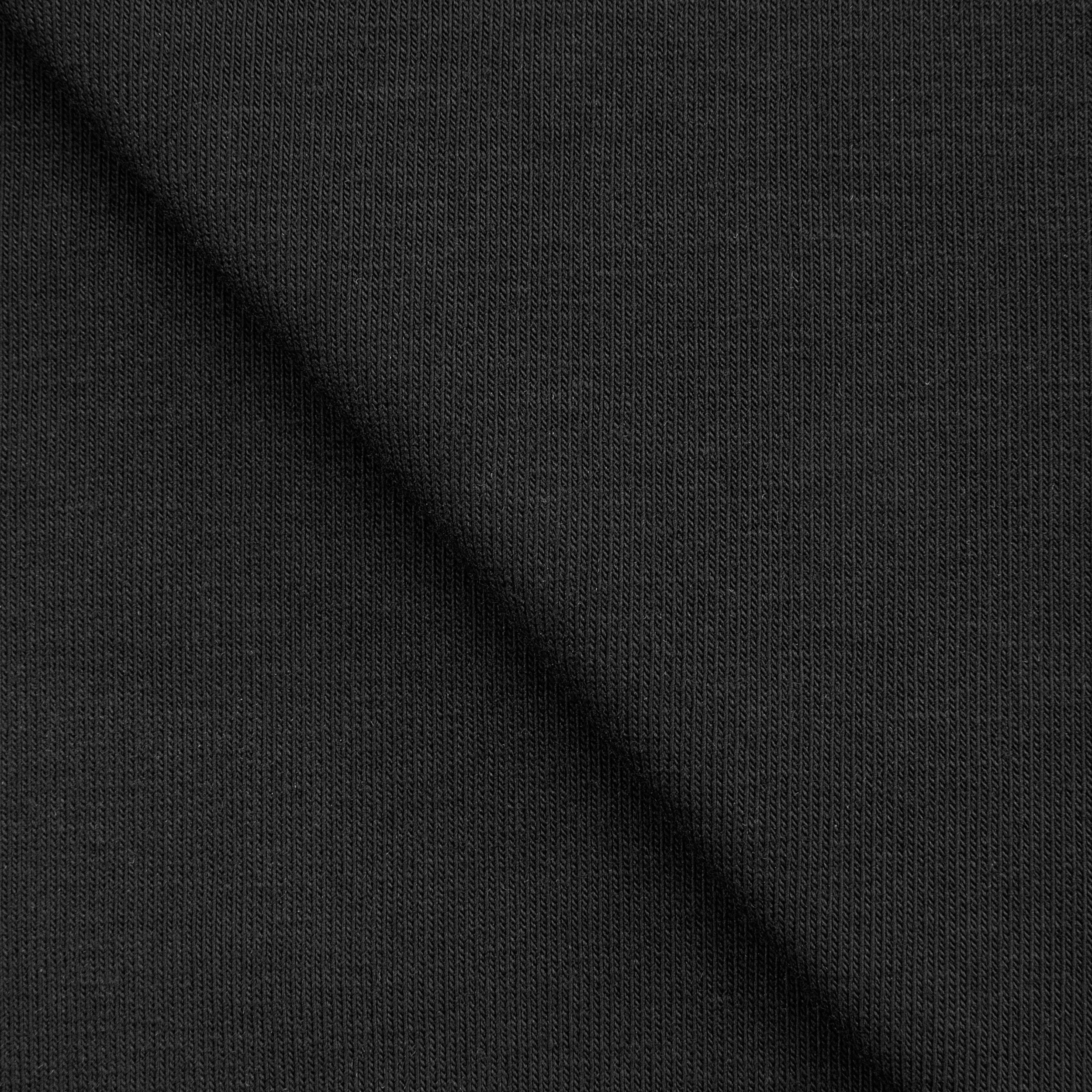COTTON SINGLE JERSEY FABRIC WITH ELASTANE - BLACK - 180 GSM