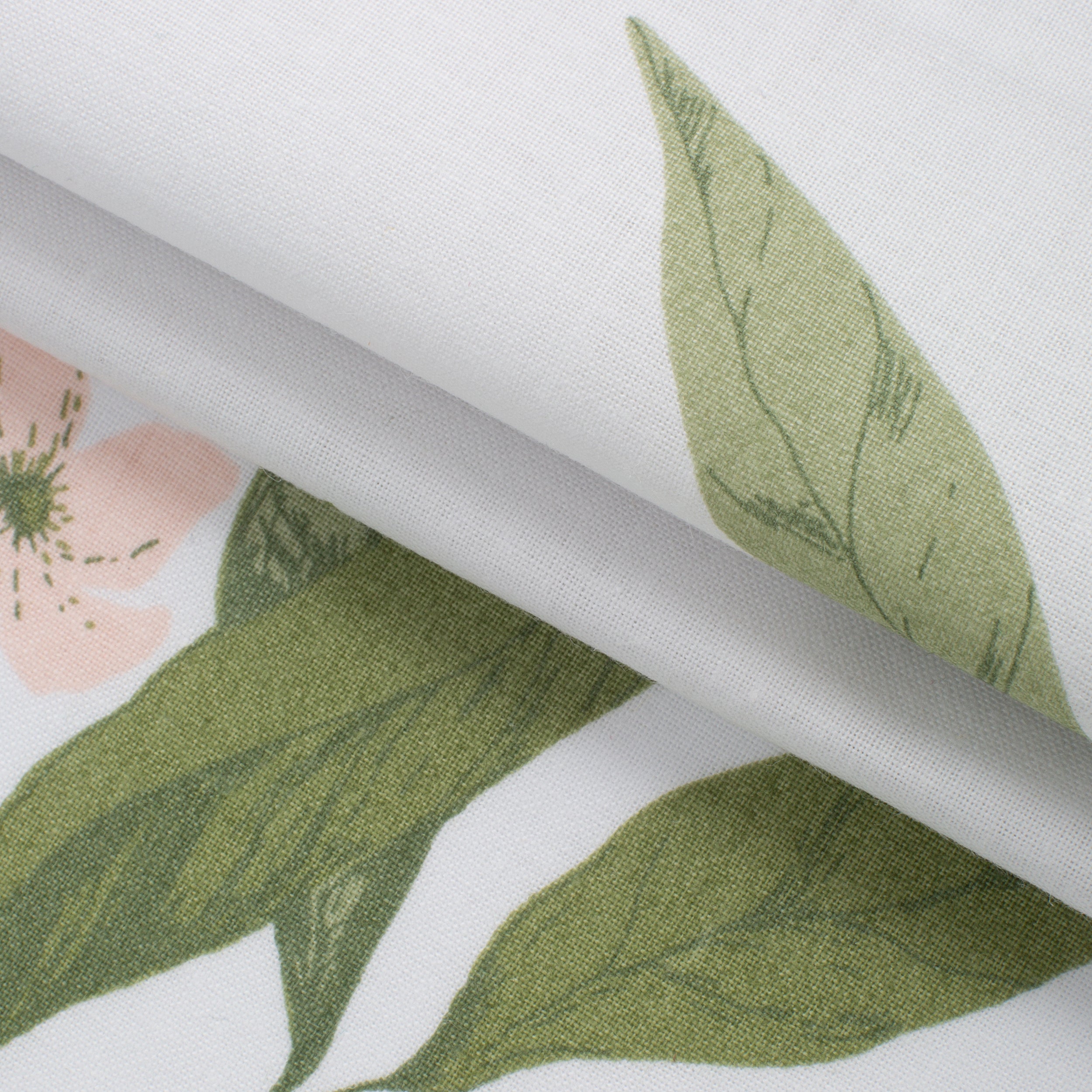PRINTED COTTON POPLIN FABRIC - WATERCOLOR LEAVES PRINT - 125 GSM