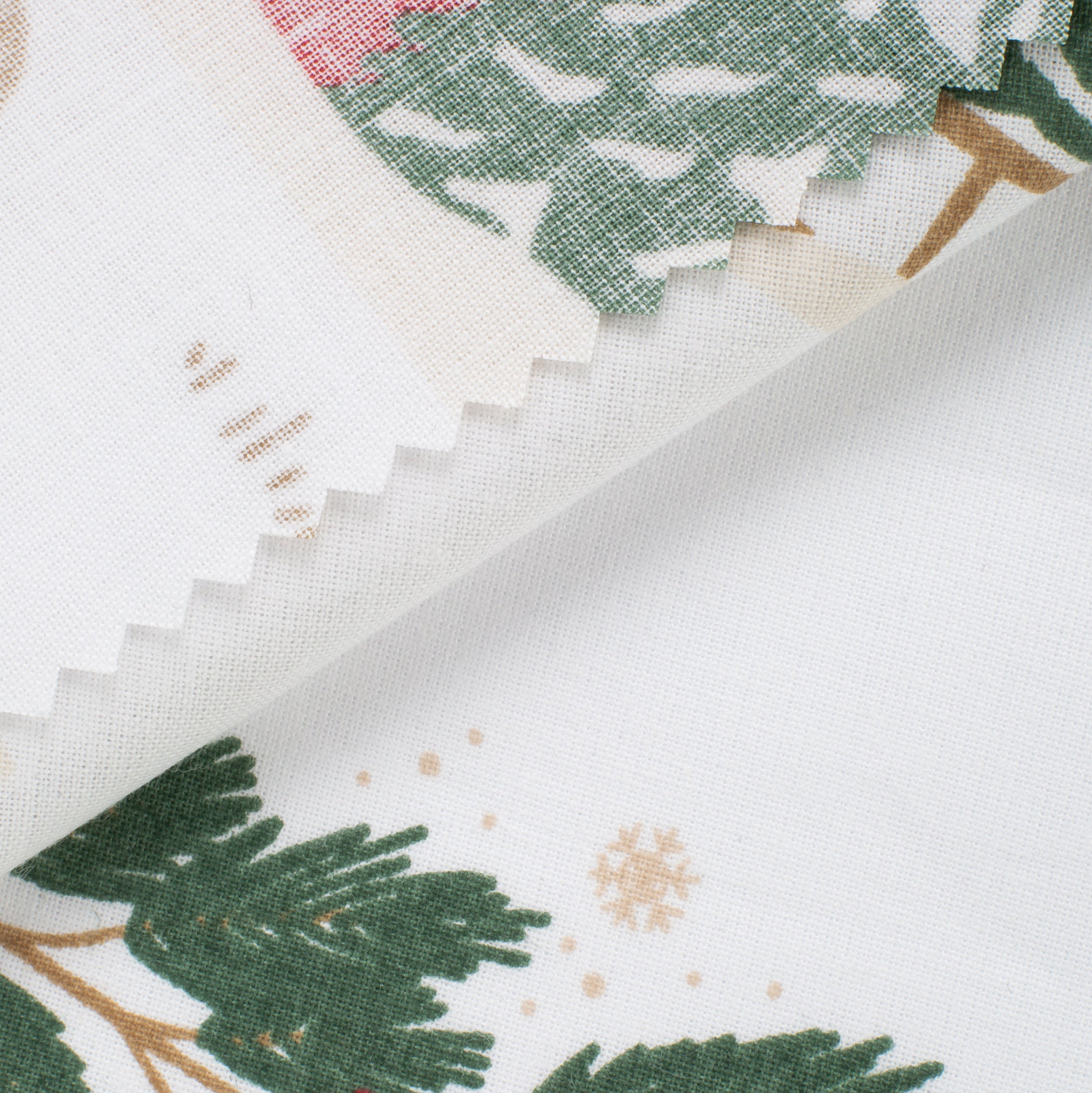 PRINTED COTTON POPLIN FABRIC - CHRISTMAS FOREST PRINT - 125 GSM
