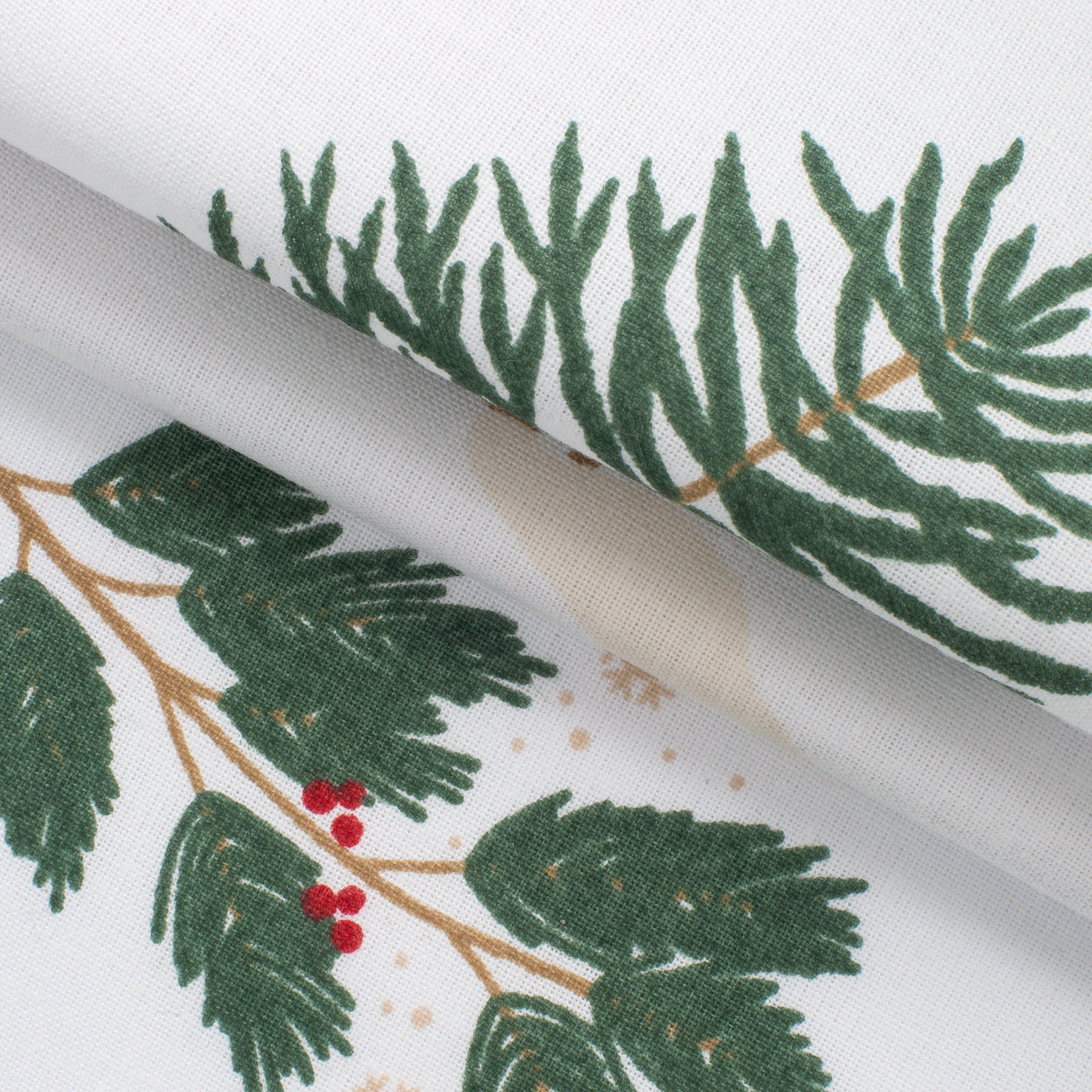 PRINTED COTTON POPLIN FABRIC - CHRISTMAS FOREST PRINT - 125 GSM