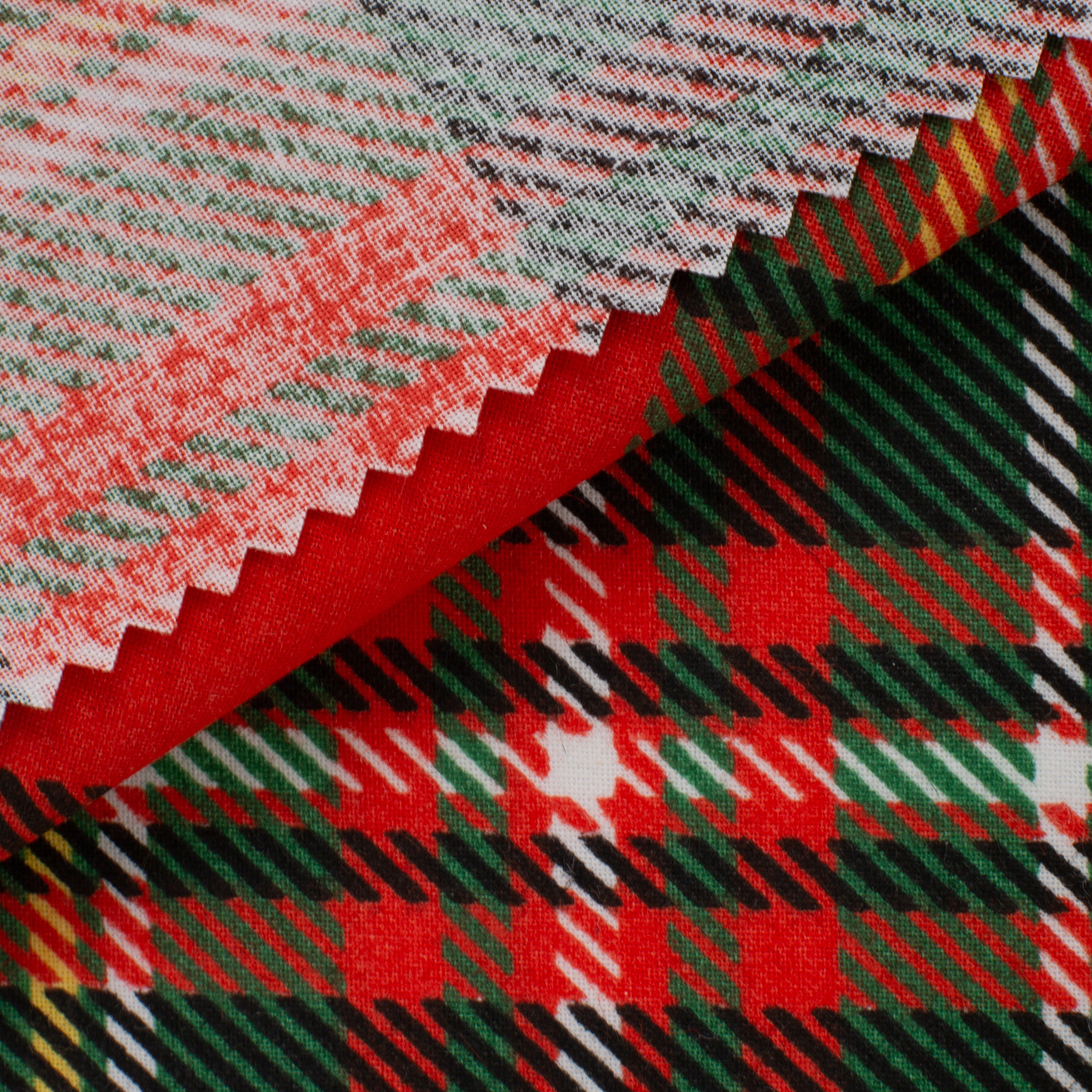 CHECKED COTTON POPLIN FABRIC - RED - 125 GSM