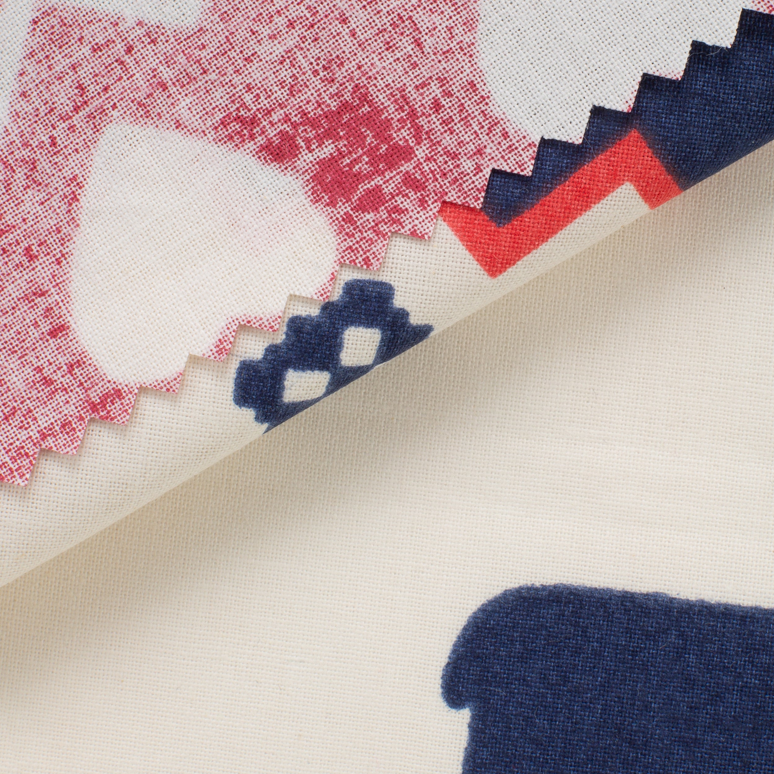 PRINTED COTTON POPLIN FABRIC - SCANDINAVIAN REINDEER PRINT - 125 GSM