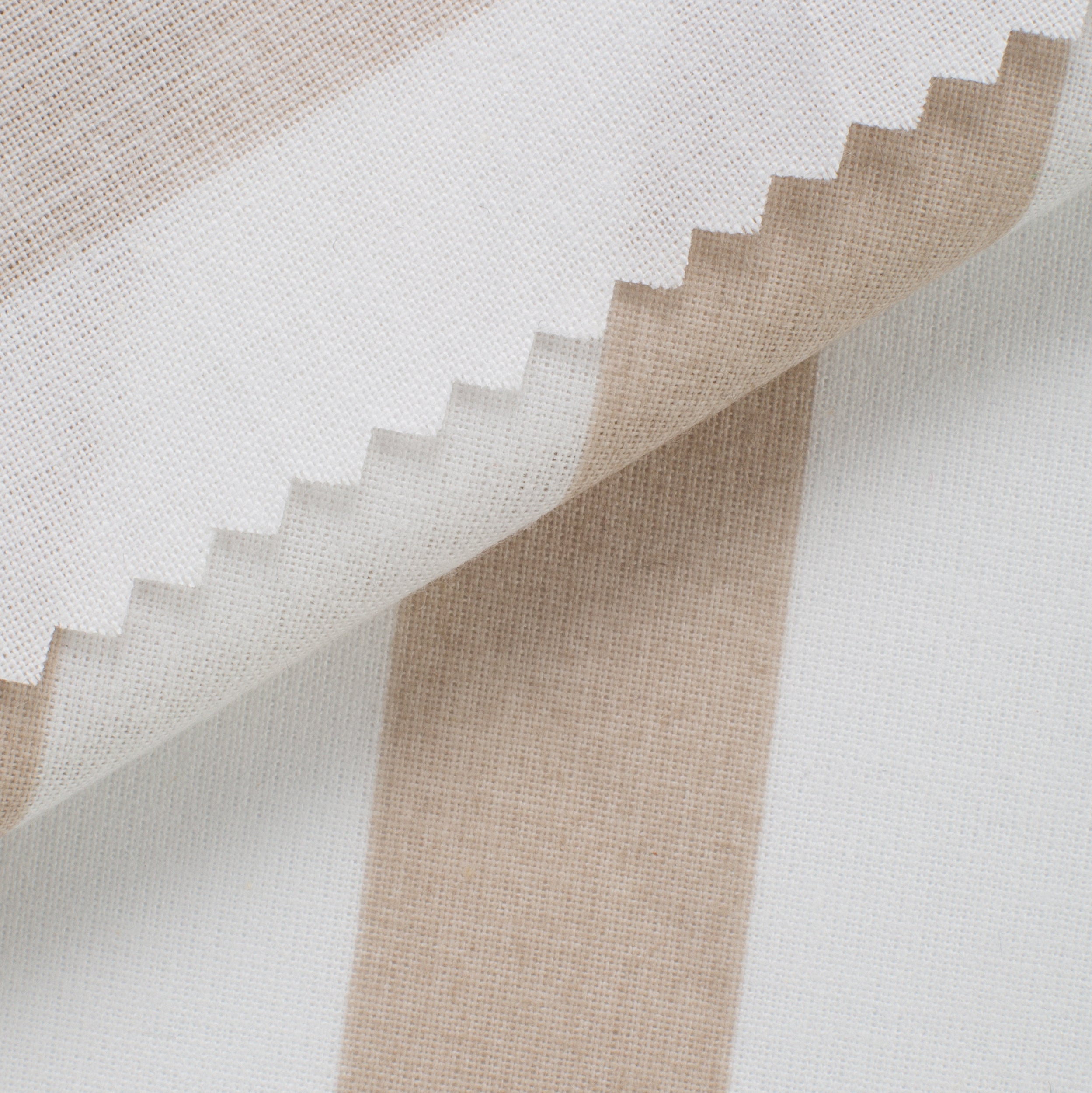 4.2 OZ COTTON POPLIN - PRINTED - WHITE/BEIGE STRIPES
