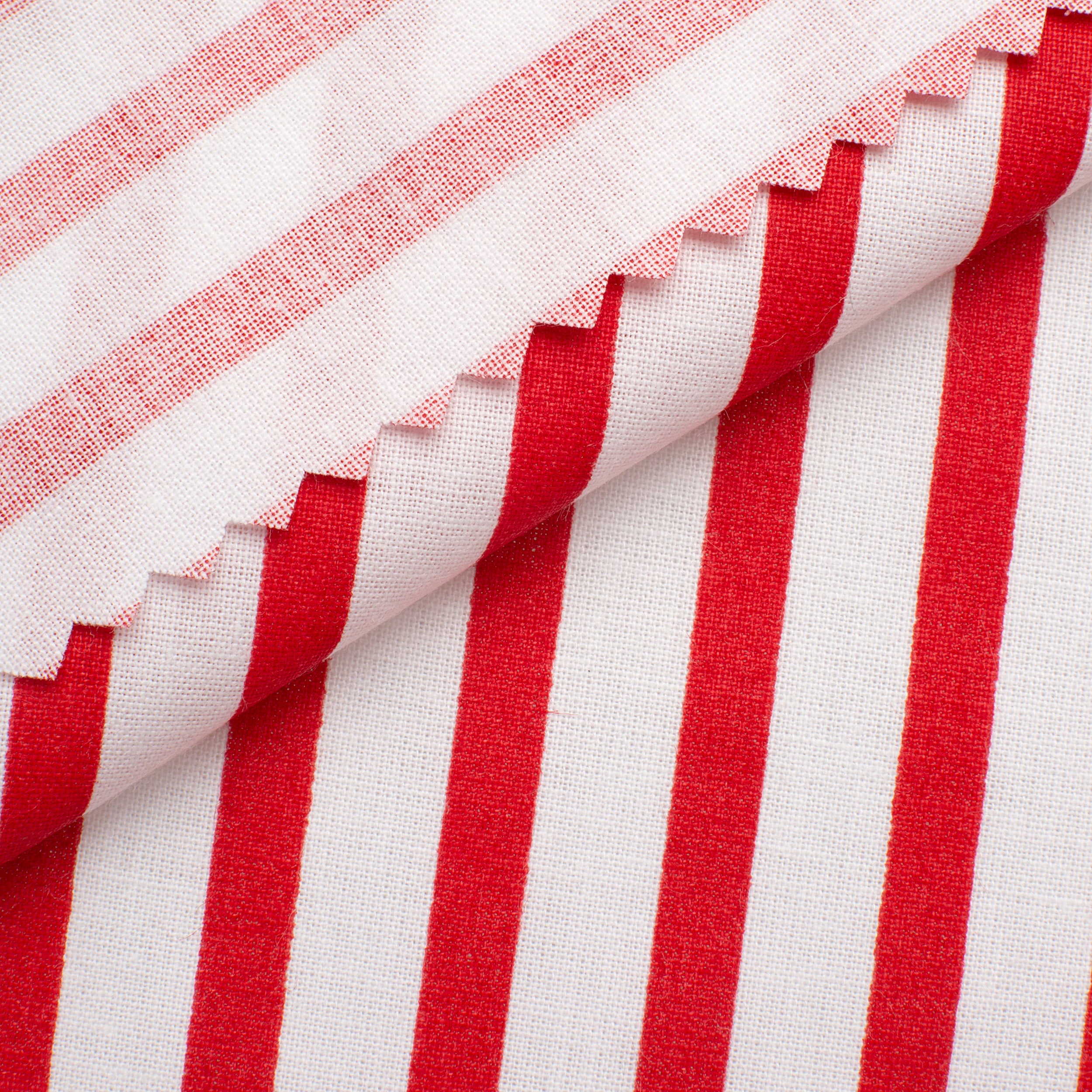 4.2 OZ COTTON POPLIN - PRINTED - RED/WHITE STRIPES