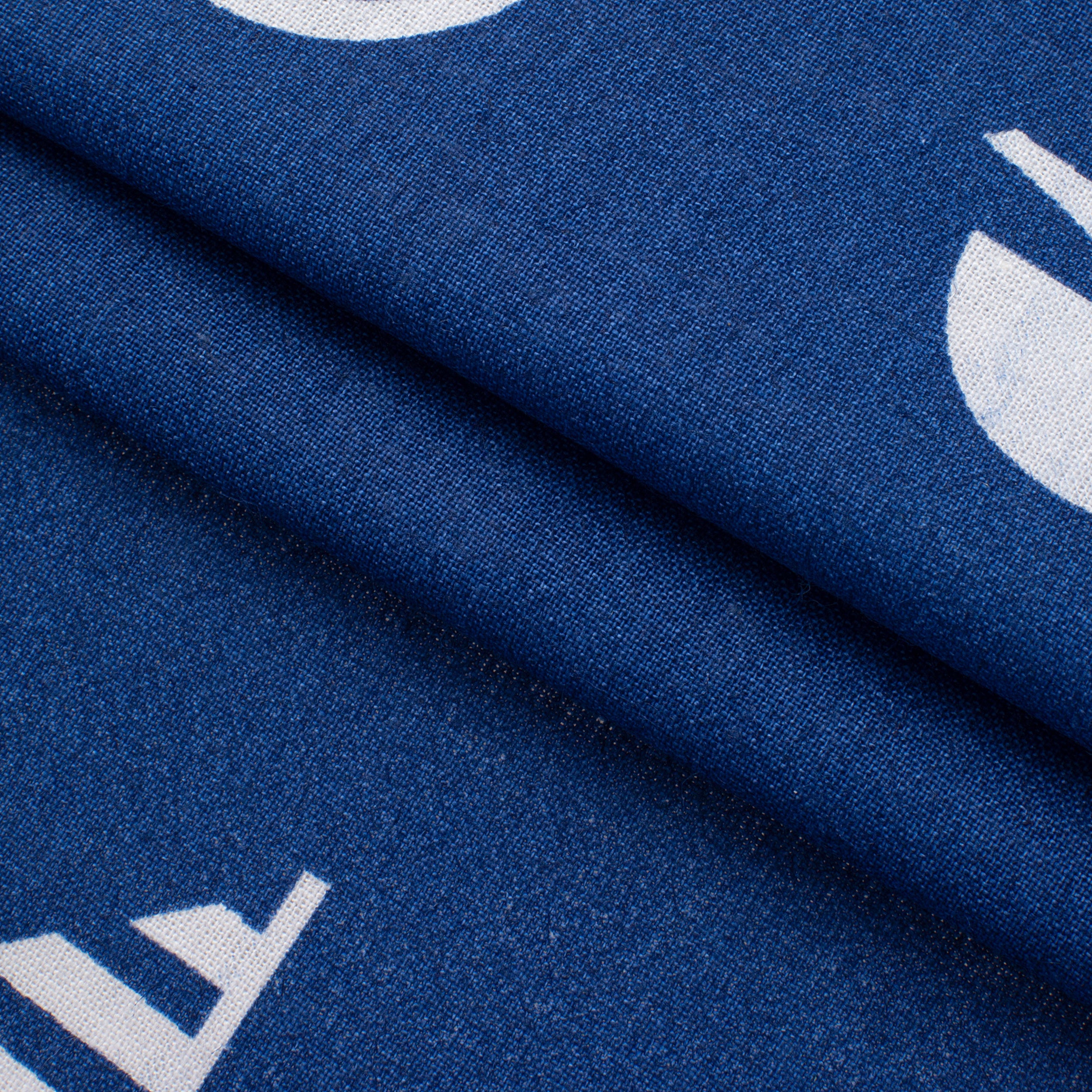 PRINTED COTTON POPLIN FABRIC - NAUTICAL PRINT ON NAVY BACKGROUND - 160 GSM