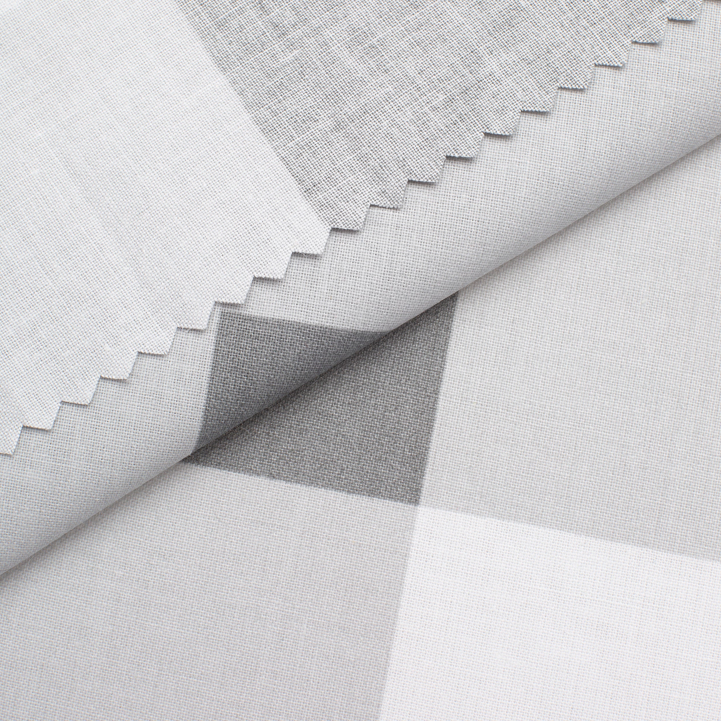 4.2 OZ COTTON POPLIN - GREY/WHITE PLAID