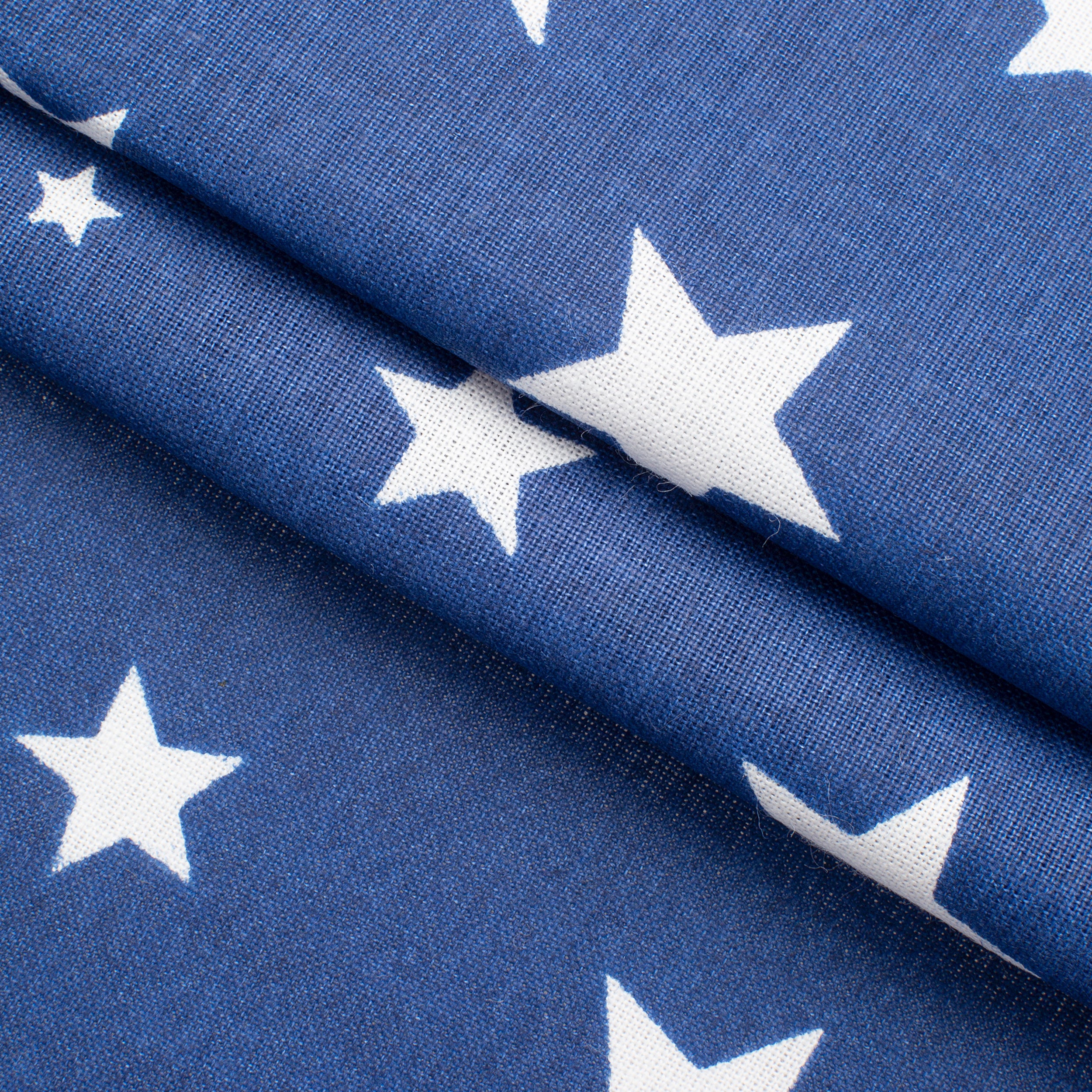4.2 OZ COTTON POPLIN - PRINTED - BLUE - WHITE STARS
