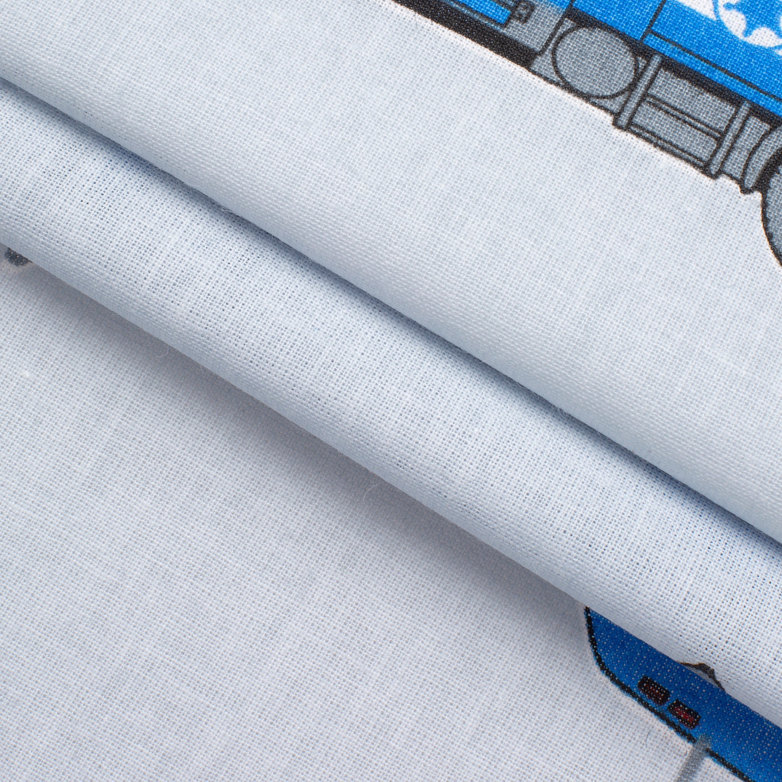 PRINTED COTTON POPLIN FABRIC - POLICE VEHICLES ON GREY BACKGROUND - 160 GSM