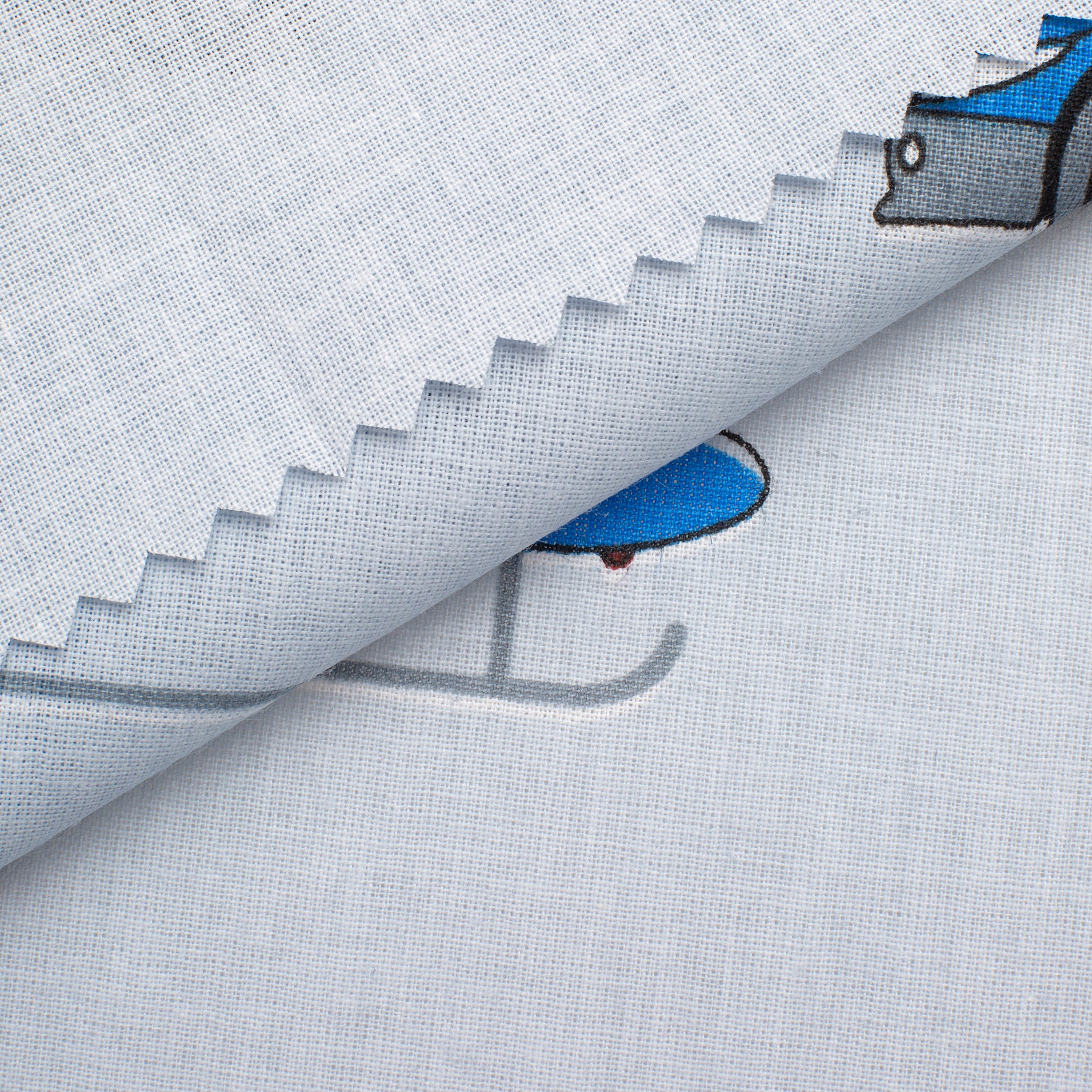 4.2 OZ COTTON POPLIN - PRINTED - POLICE GREY