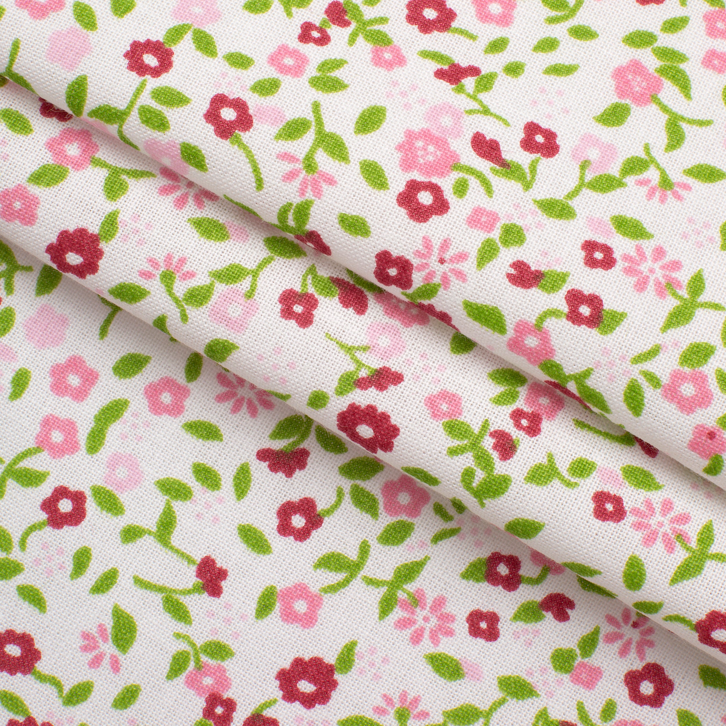 4.2 OZ COTTON POPLIN - PRINTED - RED/PINK FLOWERS