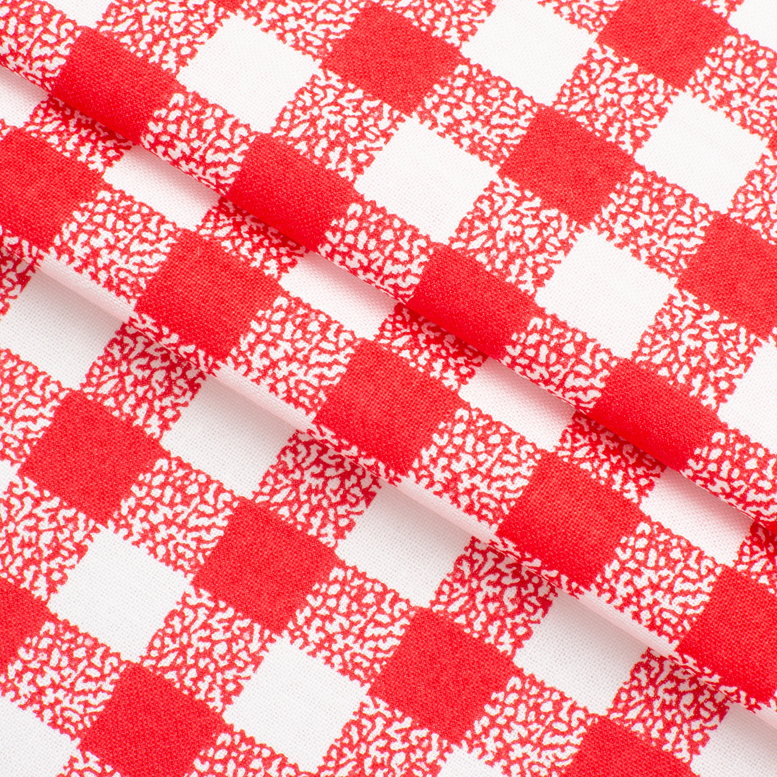 4.2 OZ COTTON POPLIN - WHITE/RED PLAID