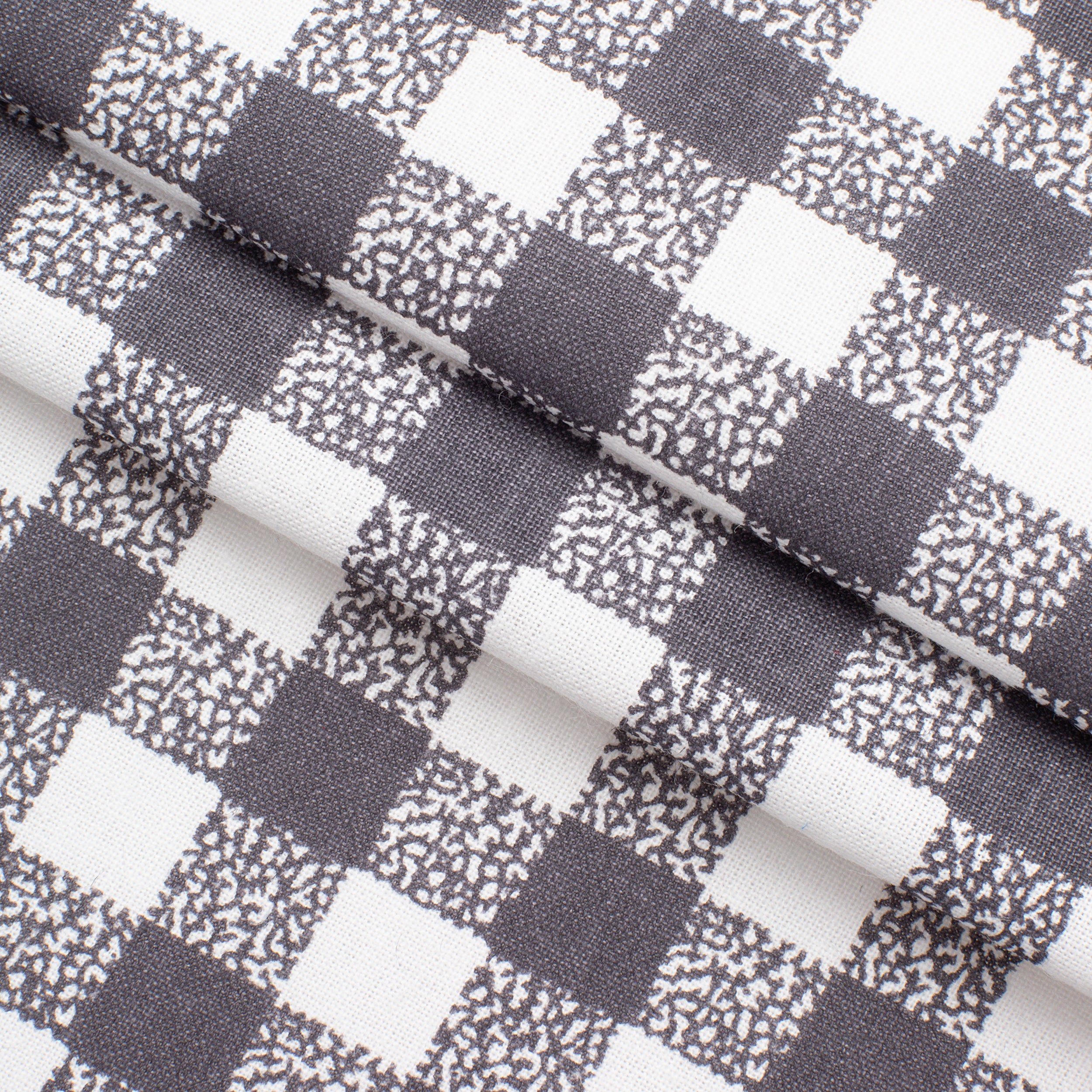 4.2 OZ COTTON POPLIN - WHITE/GREY PLAID
