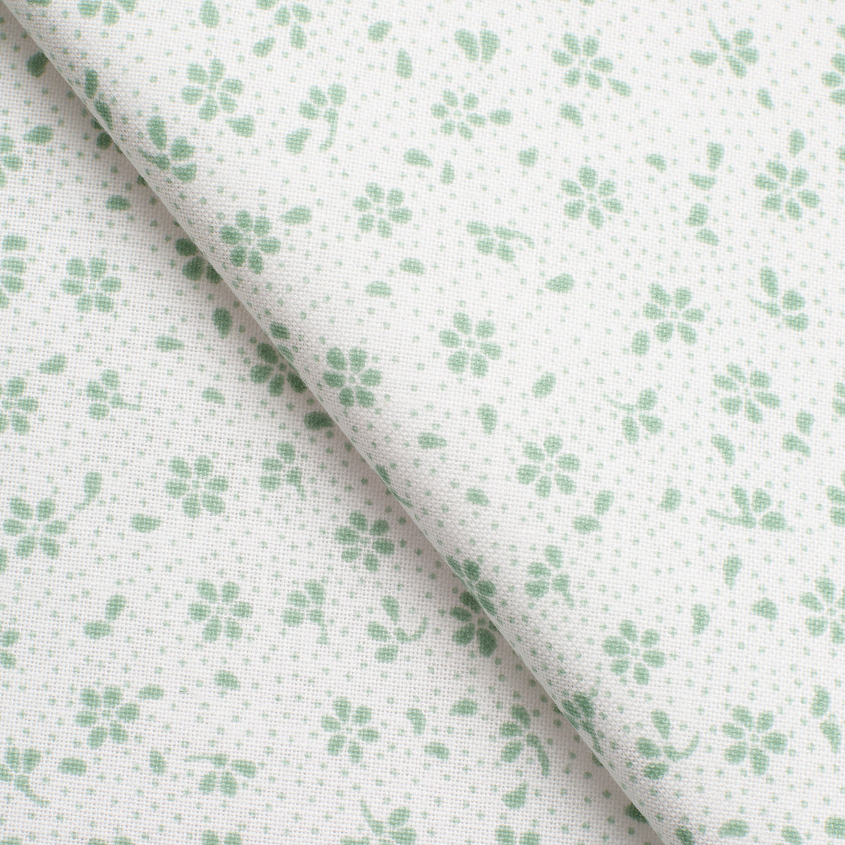 4.2 OZ COTTON POPLIN - PRINTES - SMALL GREEN FLOWERS