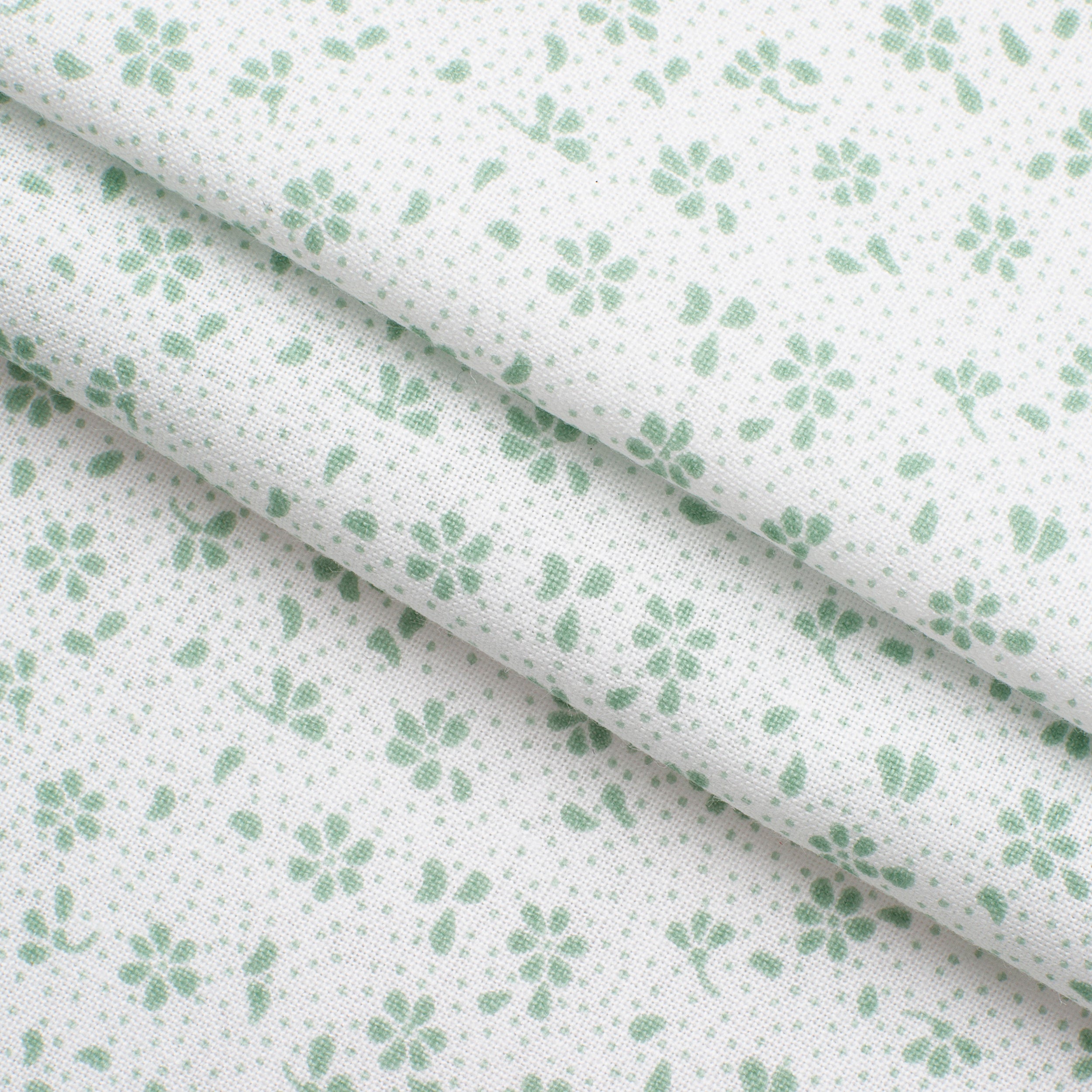 4.2 OZ COTTON POPLIN - PRINTES - SMALL GREEN FLOWERS