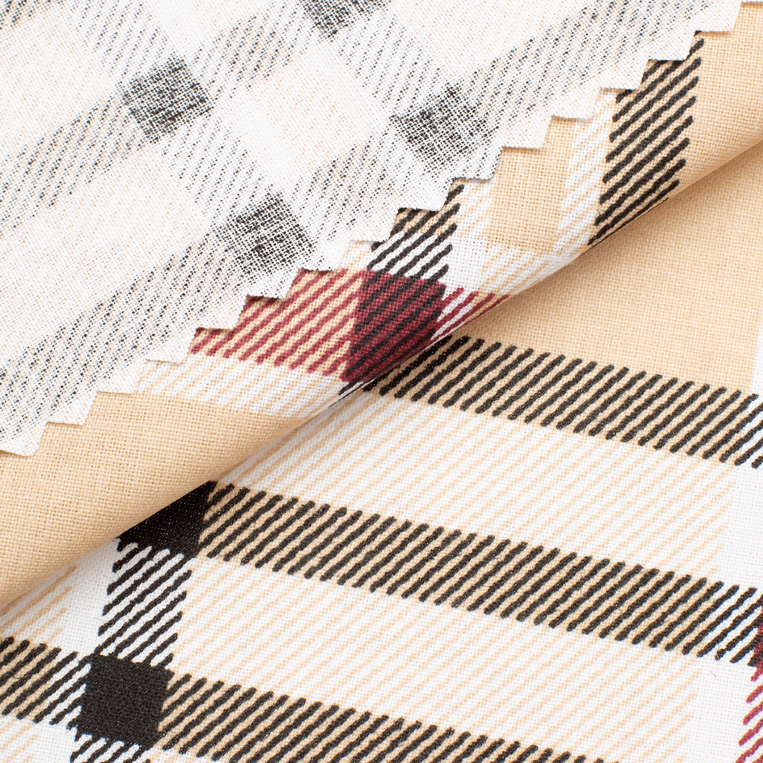 4.2 OZ COTTON POPLIN - ORANGE/RED/BLACK PLAID