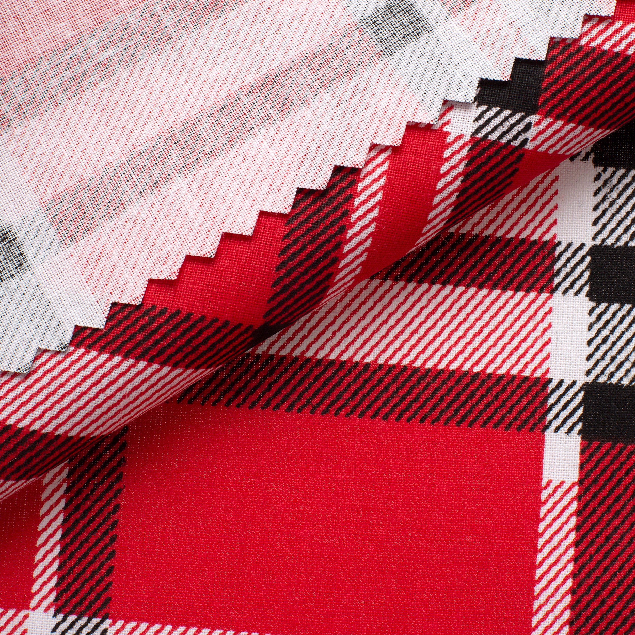 4.2 OZ COTTON POPLIN - RED PLAID