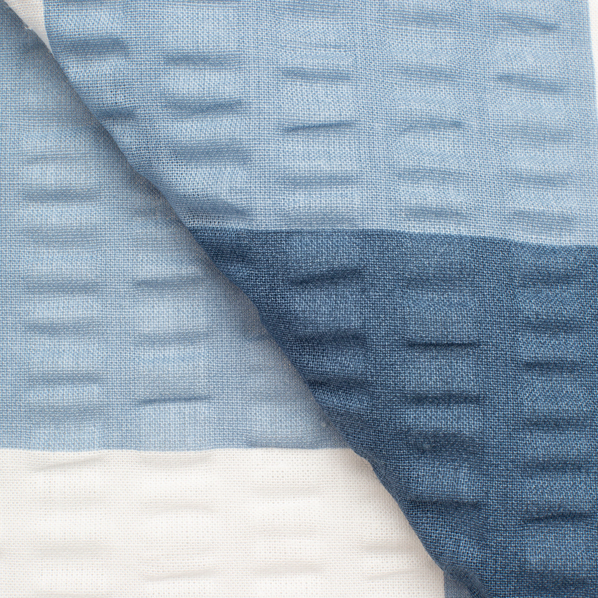 SEERSUCKER FABRIC - BLUE/WHITE PLAID