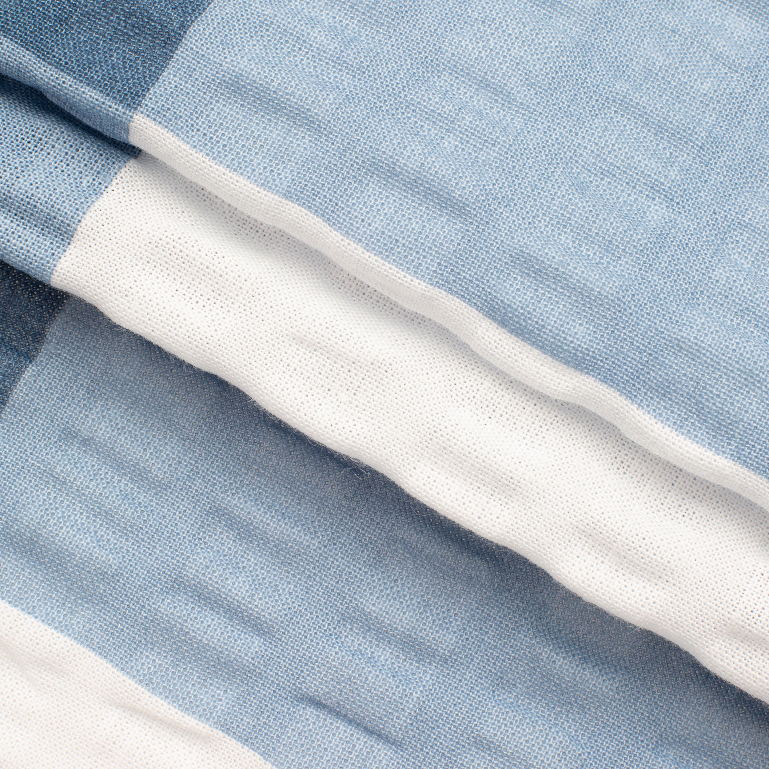 SEERSUCKER FABRIC - BLUE/WHITE PLAID