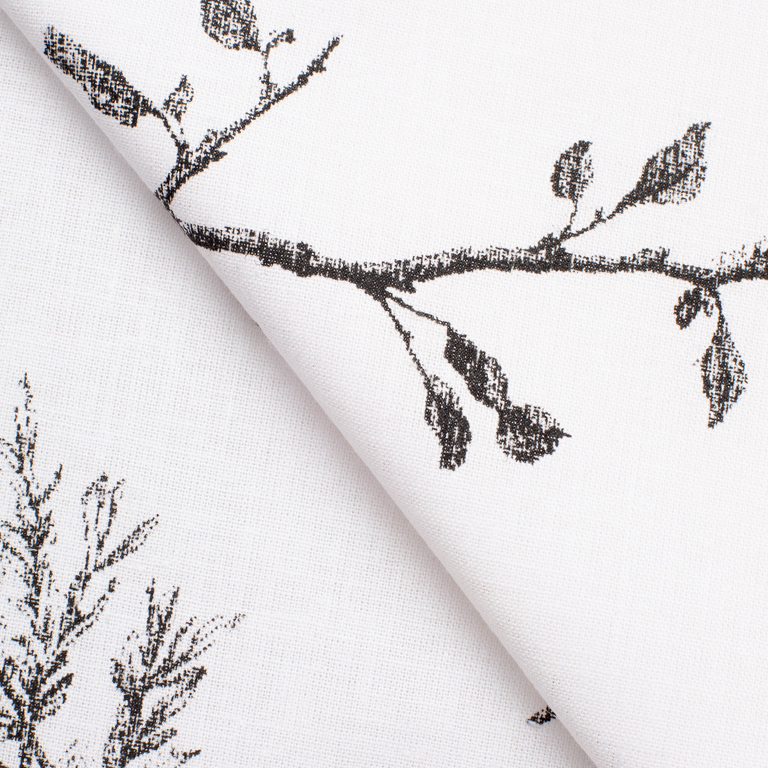 PRINTED COTTON SEERSUCKER FABRIC - FOREST BRANCHES PRINT - 160 GSM