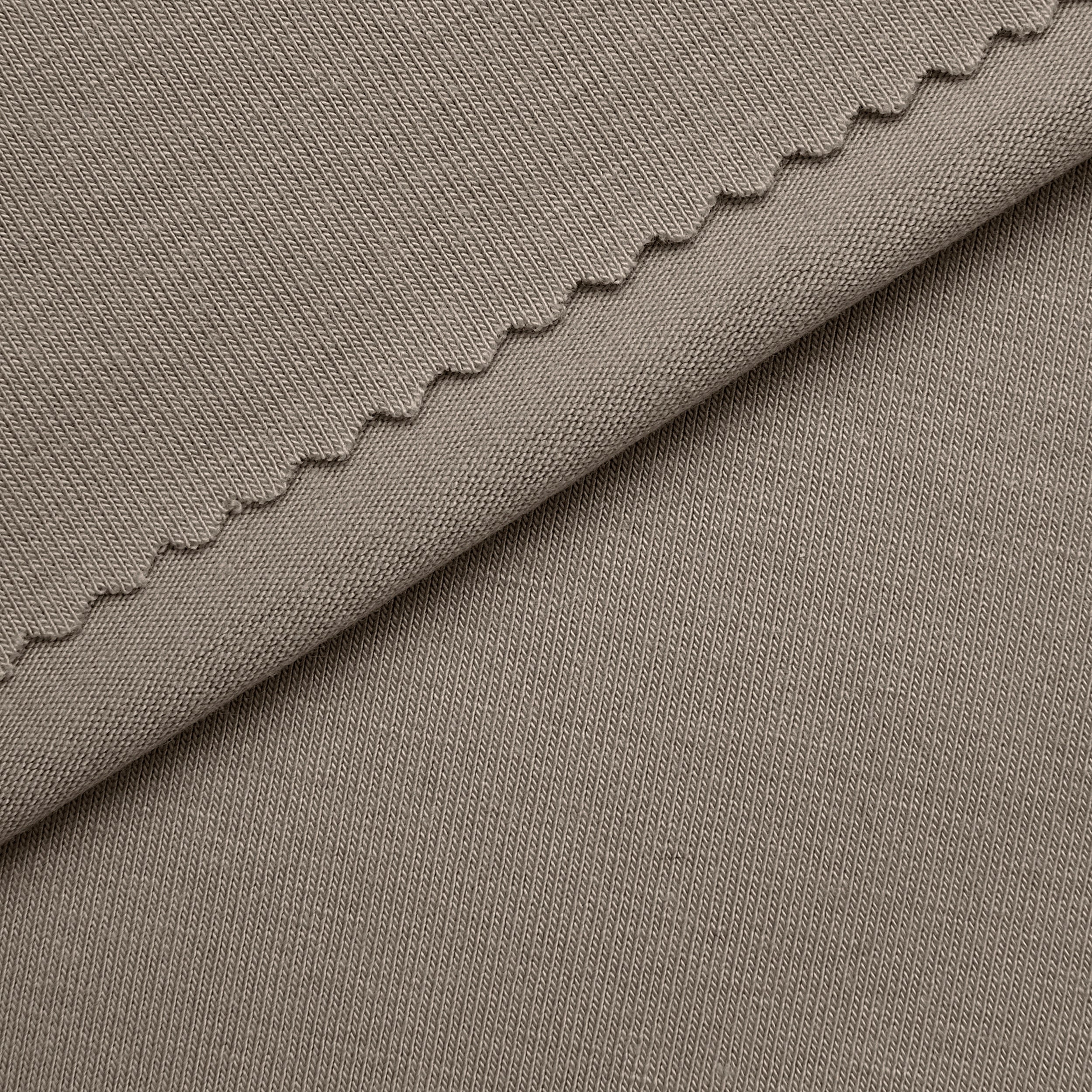 BAMBOO 1X1 RIB KNIT FABRIC WITH ELASTANE - BEIGE - 250 GSM