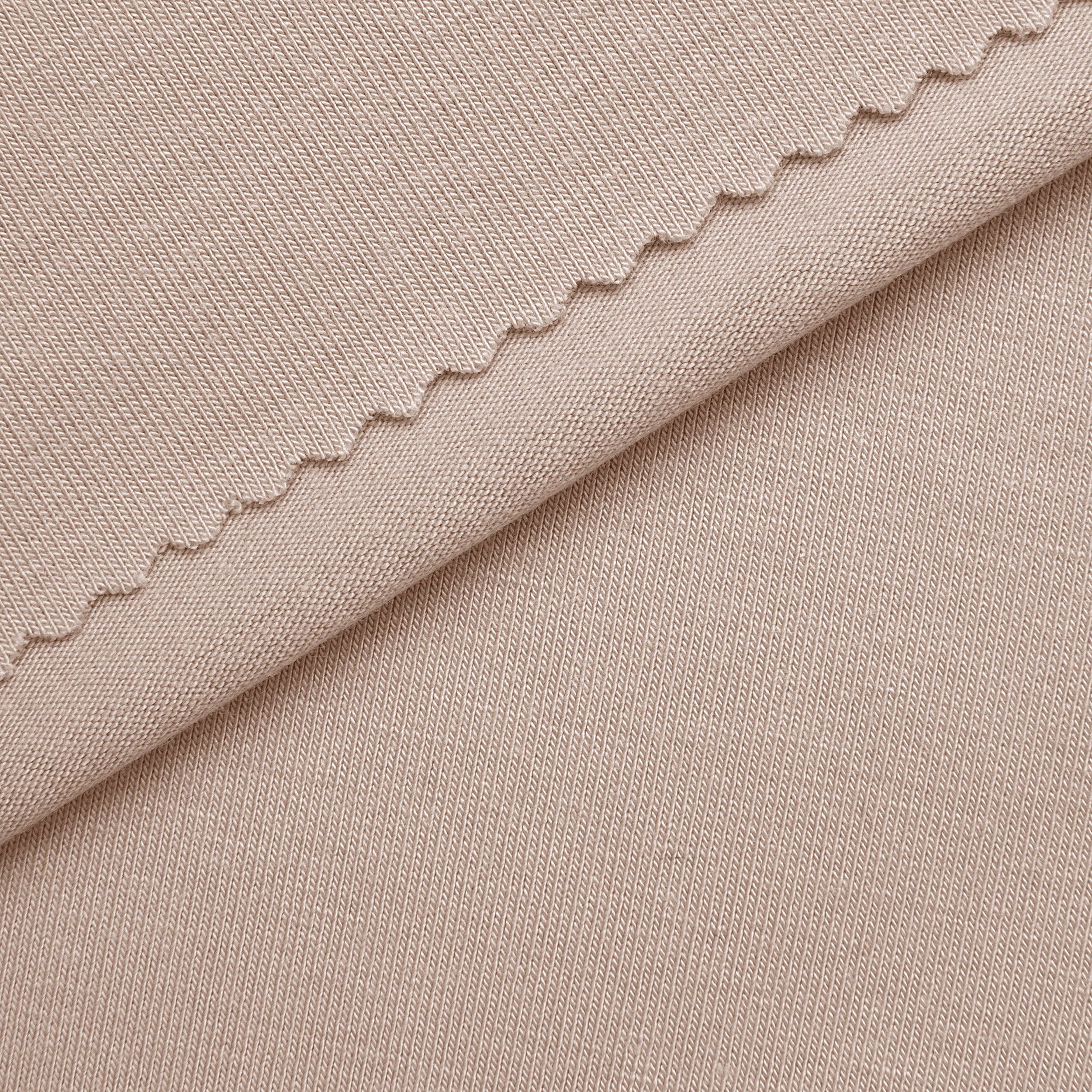 BAMBOO 2X1 RIB KNIT FABRIC WITH ELASTANE - CAPPUCCINO - 260 GSM