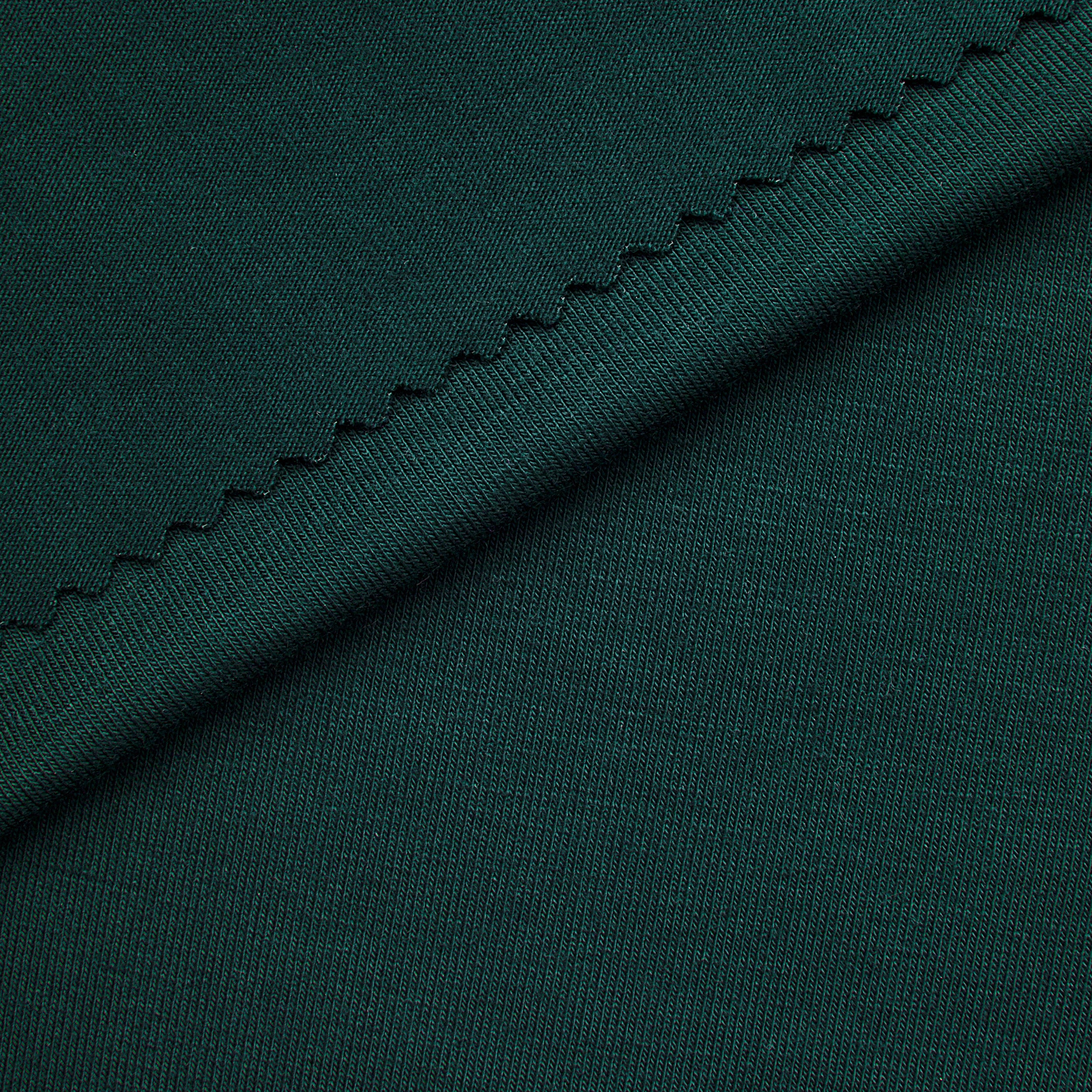 BAMBOO 1X1 RIB KNIT FABRIC WITH ELASTANE - FOREST GREEN - 250 GSM