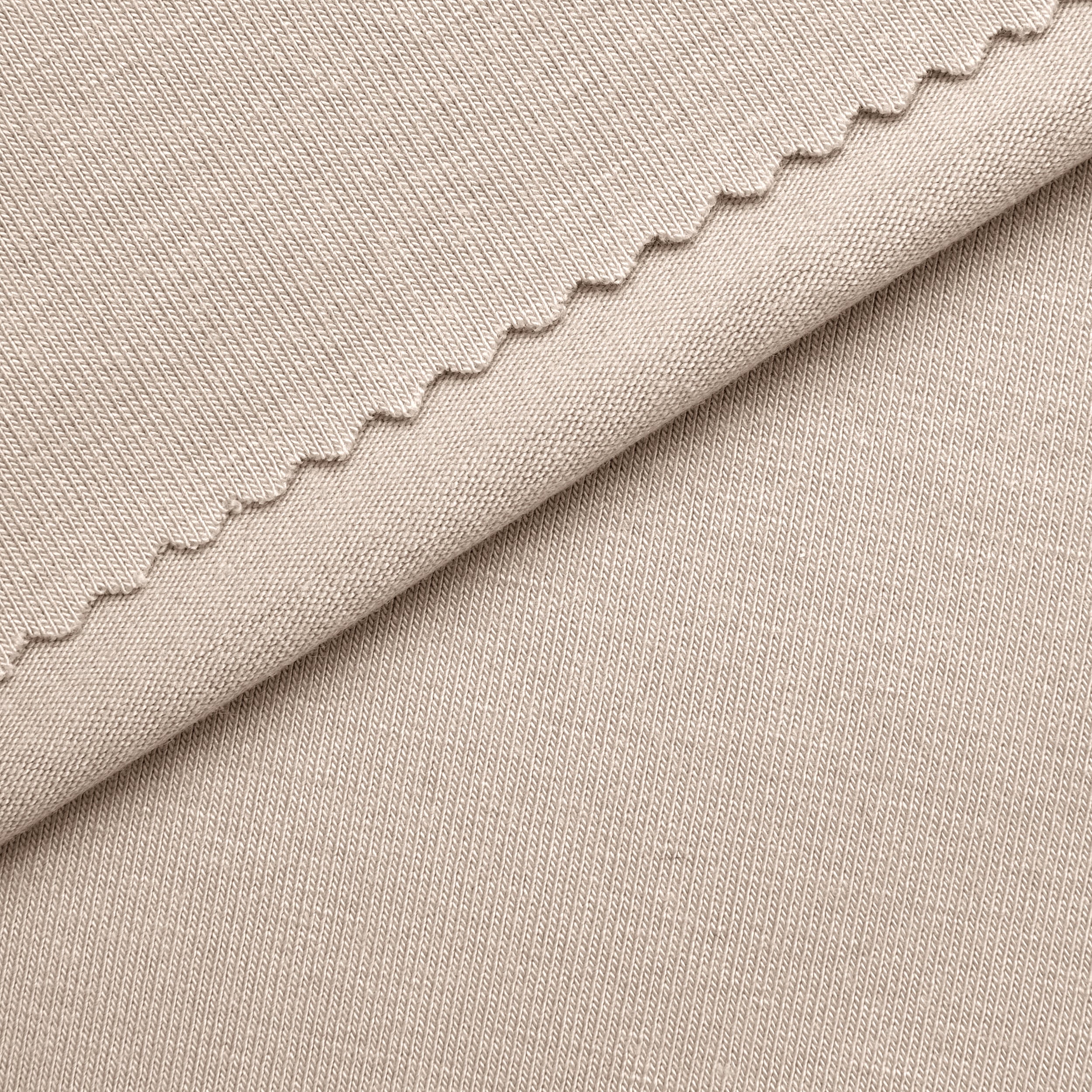 BAMBOO SINGLE JERSEY FABRIC WITH ELASTANE - LIGHT BEIGE - 210 GSM