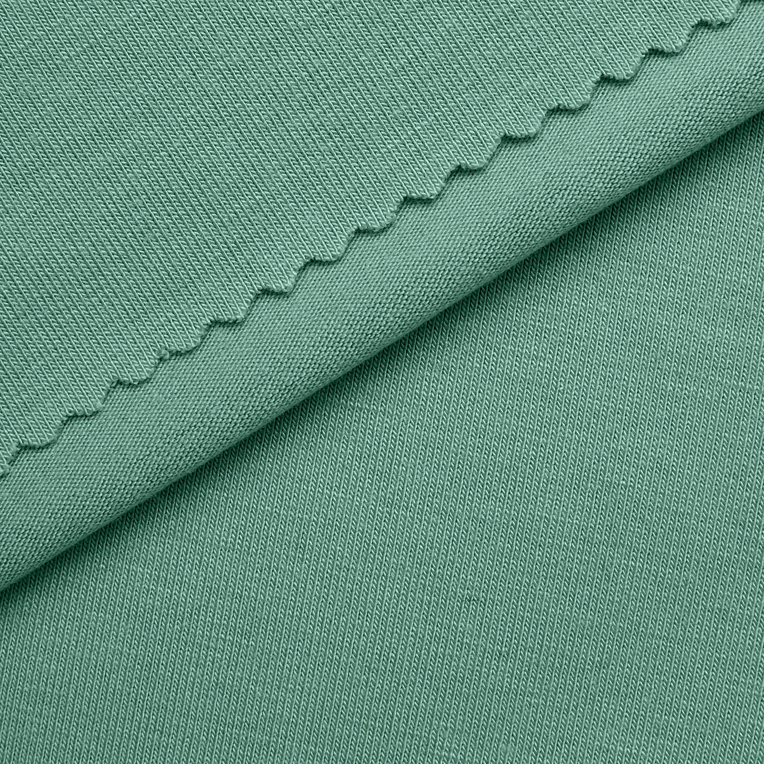 BAMBOO 2X1 RIB KNIT FABRIC WITH ELASTANE - MINT - 260 GSM