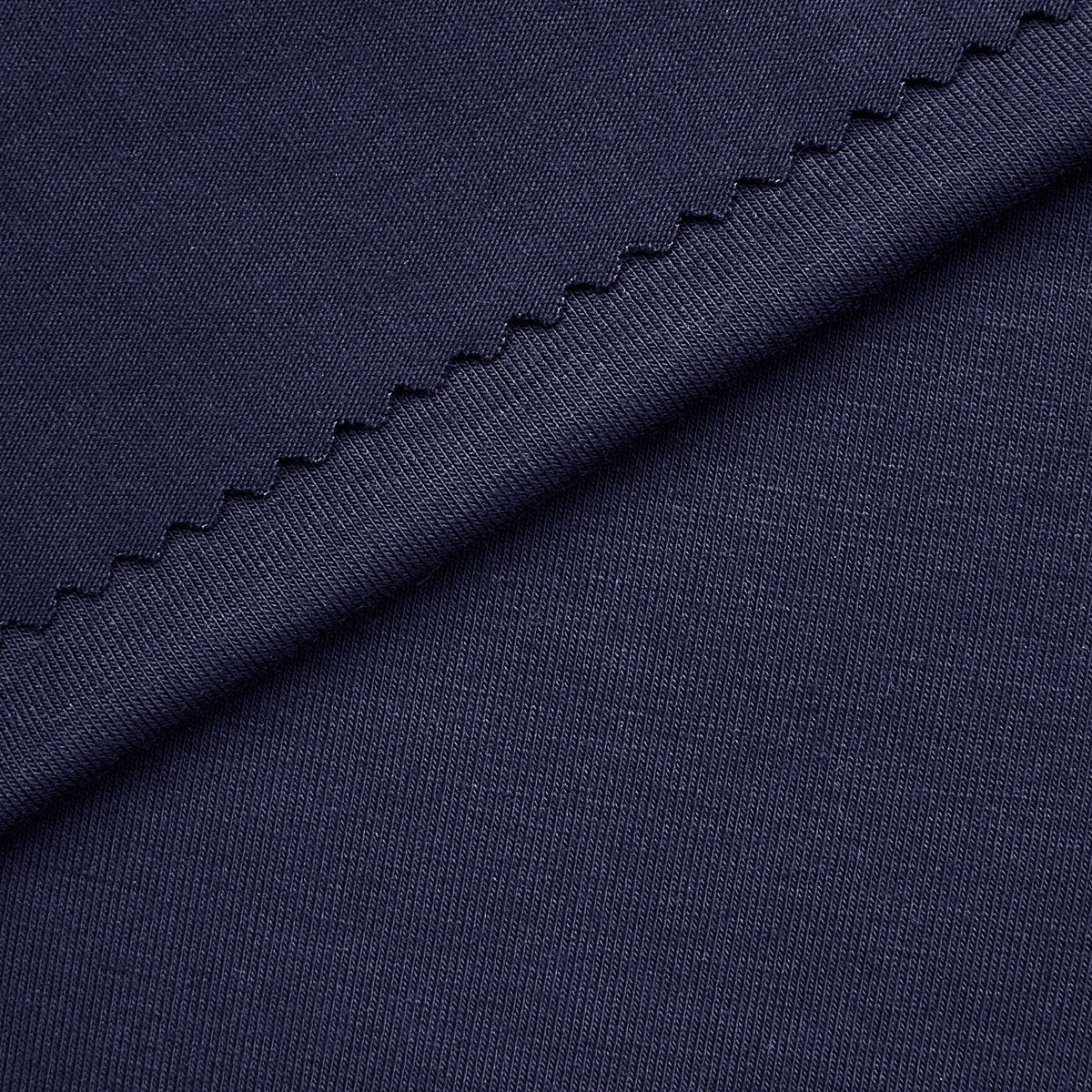 BAMBOO 1X1 RIB KNIT FABRIC WITH ELASTANE - NAVY BLUE - 250 GSM
