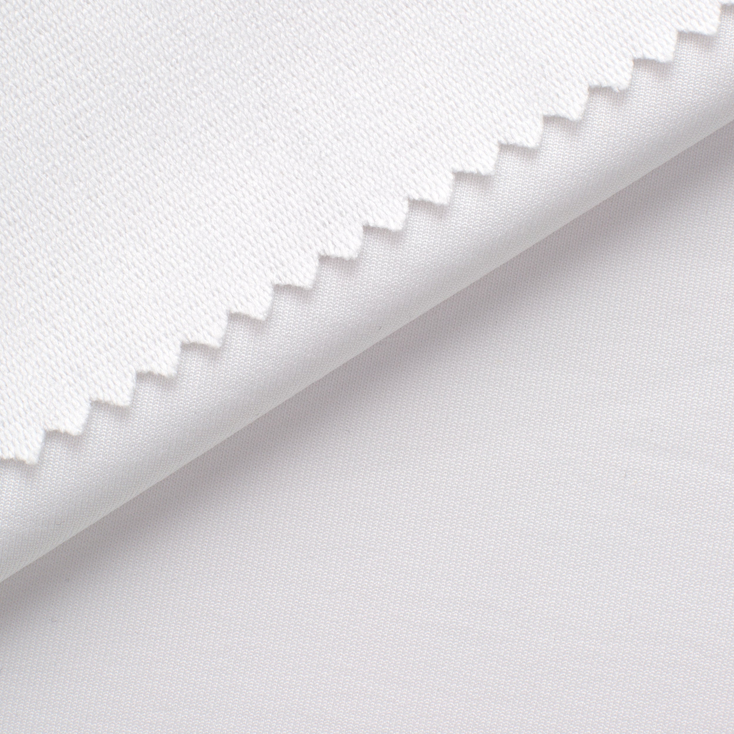 POLYESTER FRENCH TERRY FABRIC WITH ELASTANE - WHITE - 270 GSM